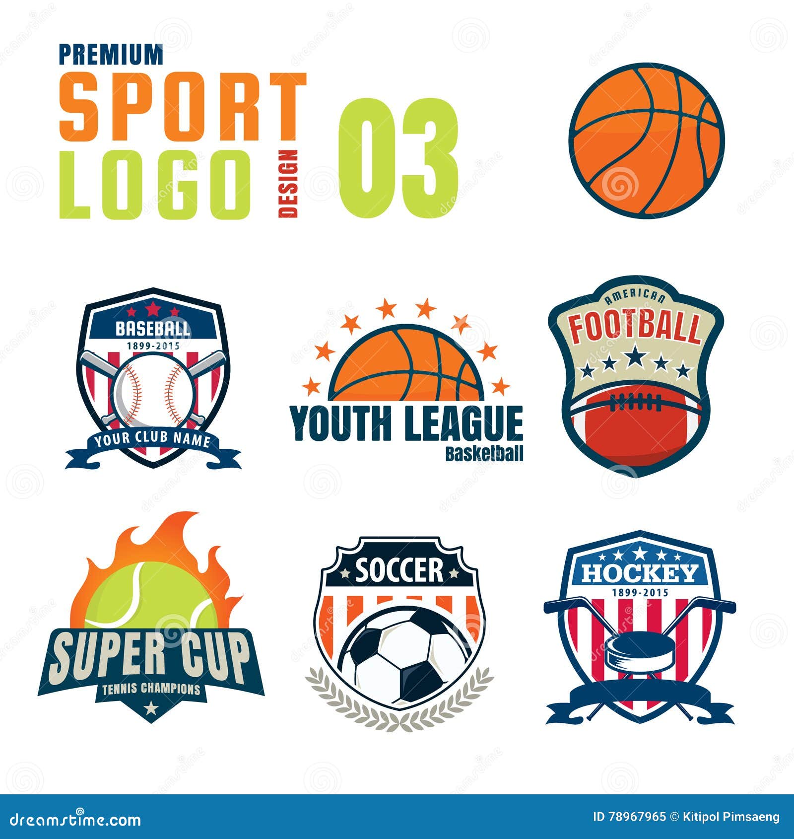 Sport logo design set stock vector. Illustration of tournament - 78967965