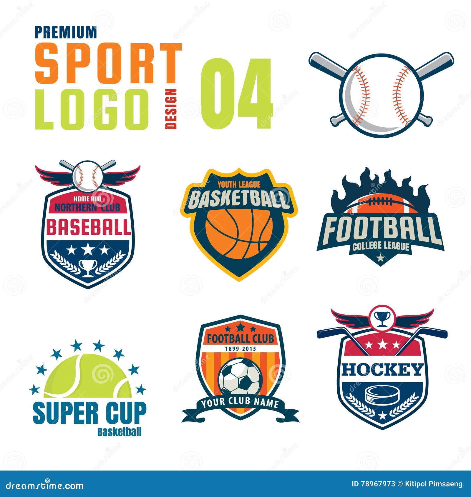 Sport logo design set stock vector. Illustration of tennis 78967973
