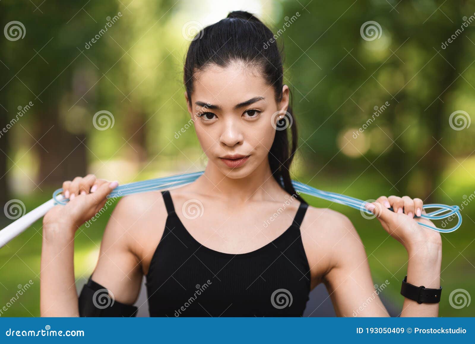 asian girl in ropes posing