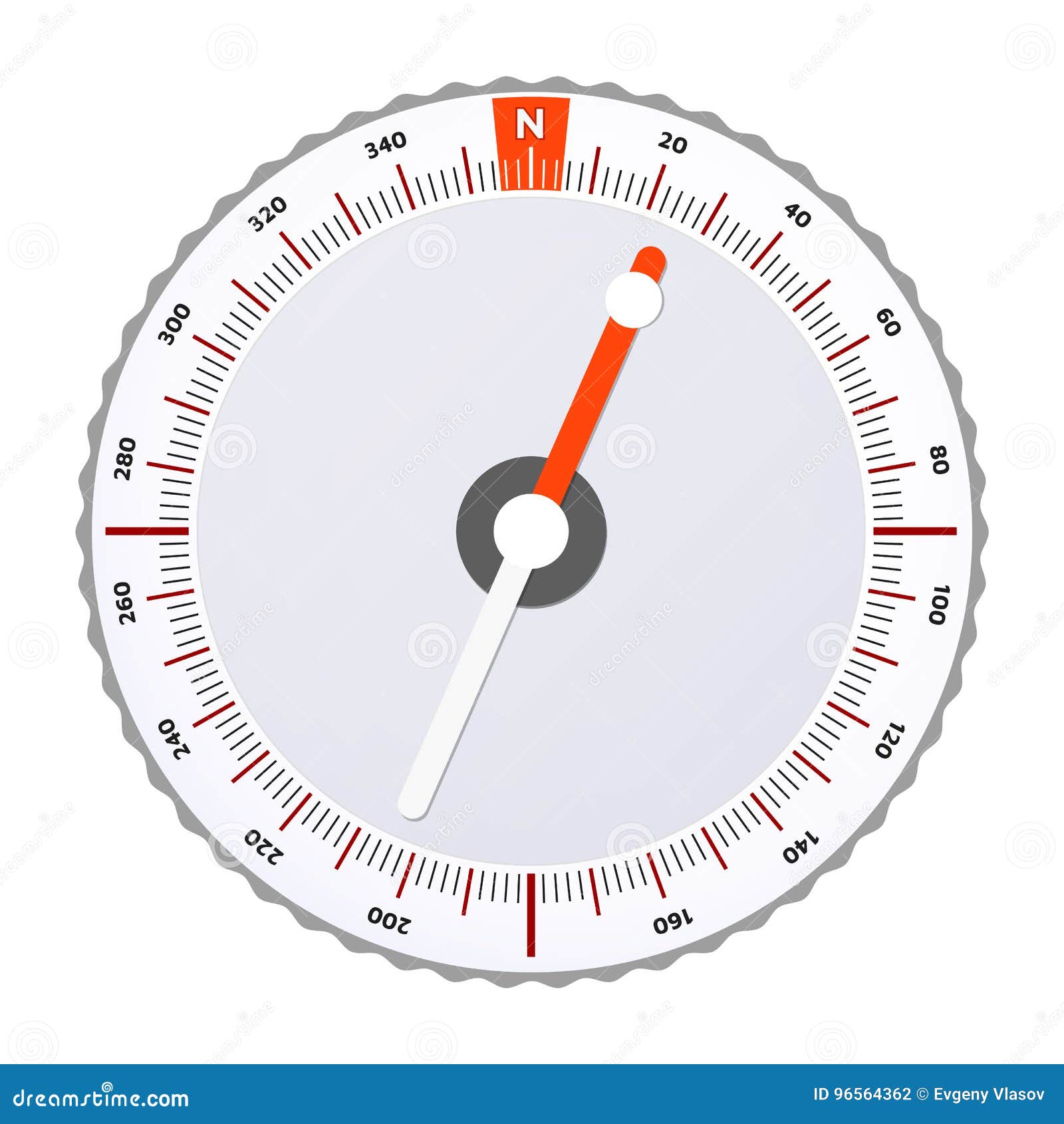Sport Orienteering Compass. Vector Illustration. Stock Vector