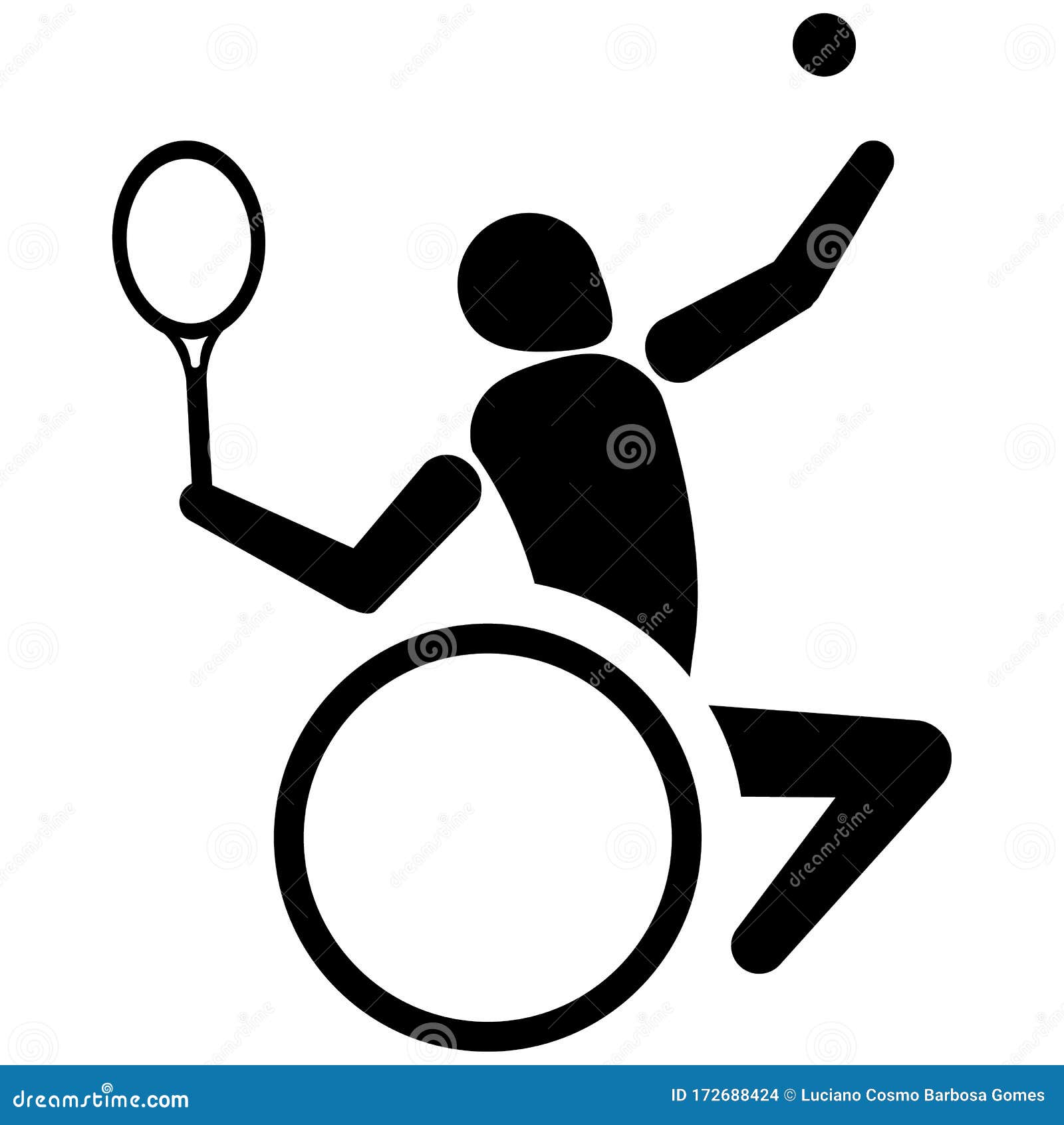 this is sport pictogram, tennis to wheelchair, games