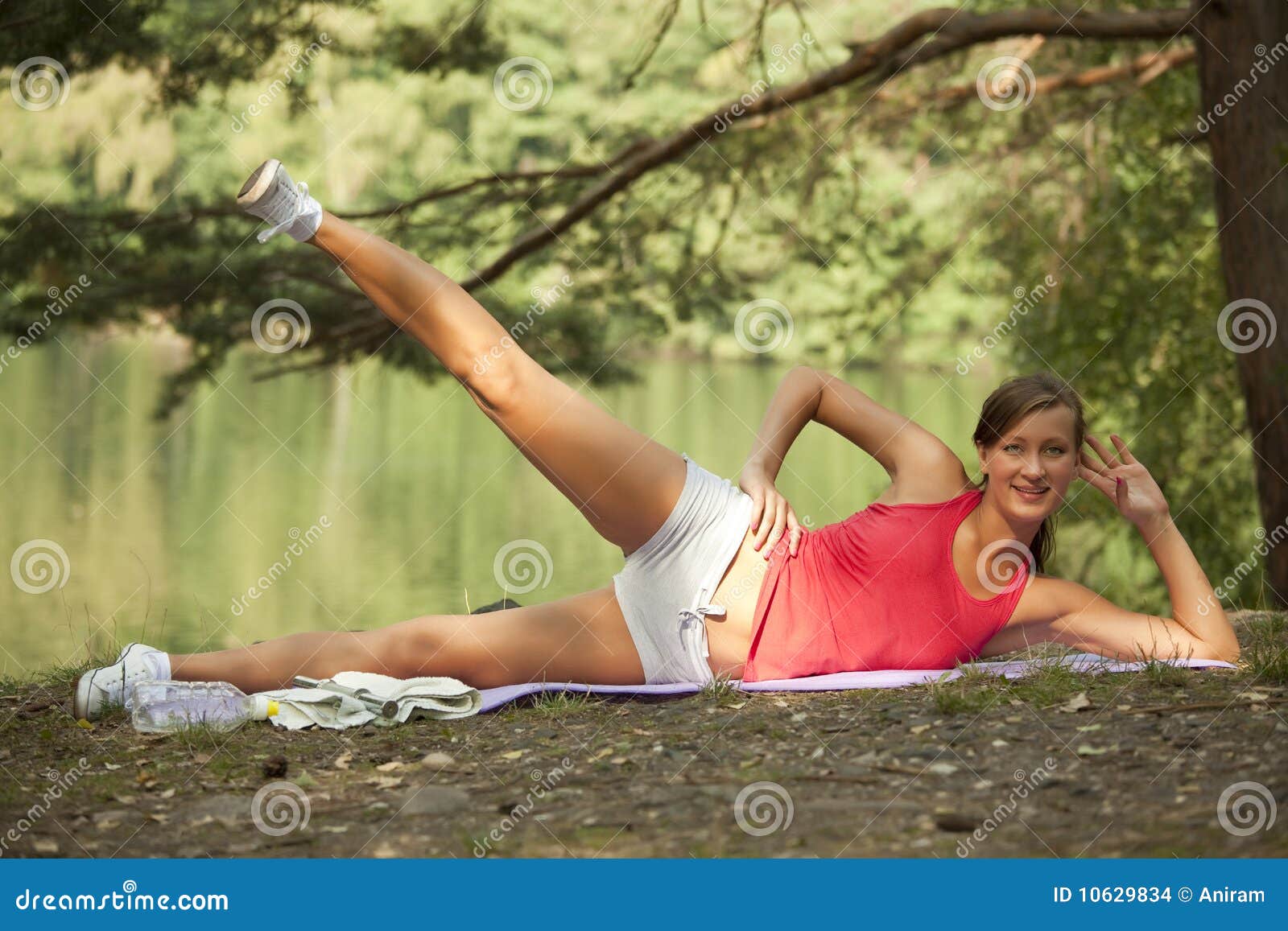 Sport and Recreation Outdoors Stock Photo Image of stretching