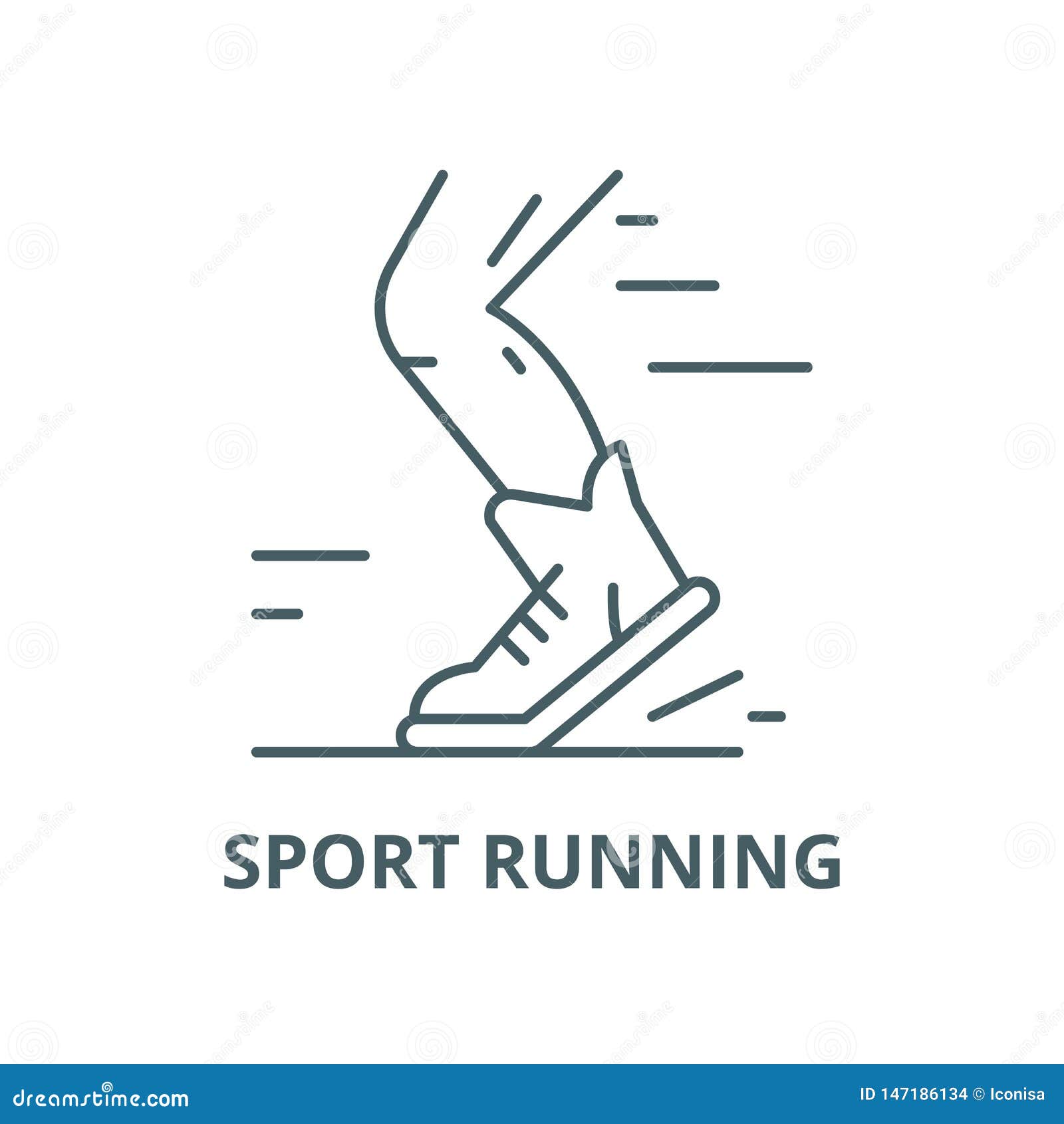 Sport Running Vector Line Icon, Linear Concept, Outline Sign, Symbol ...
