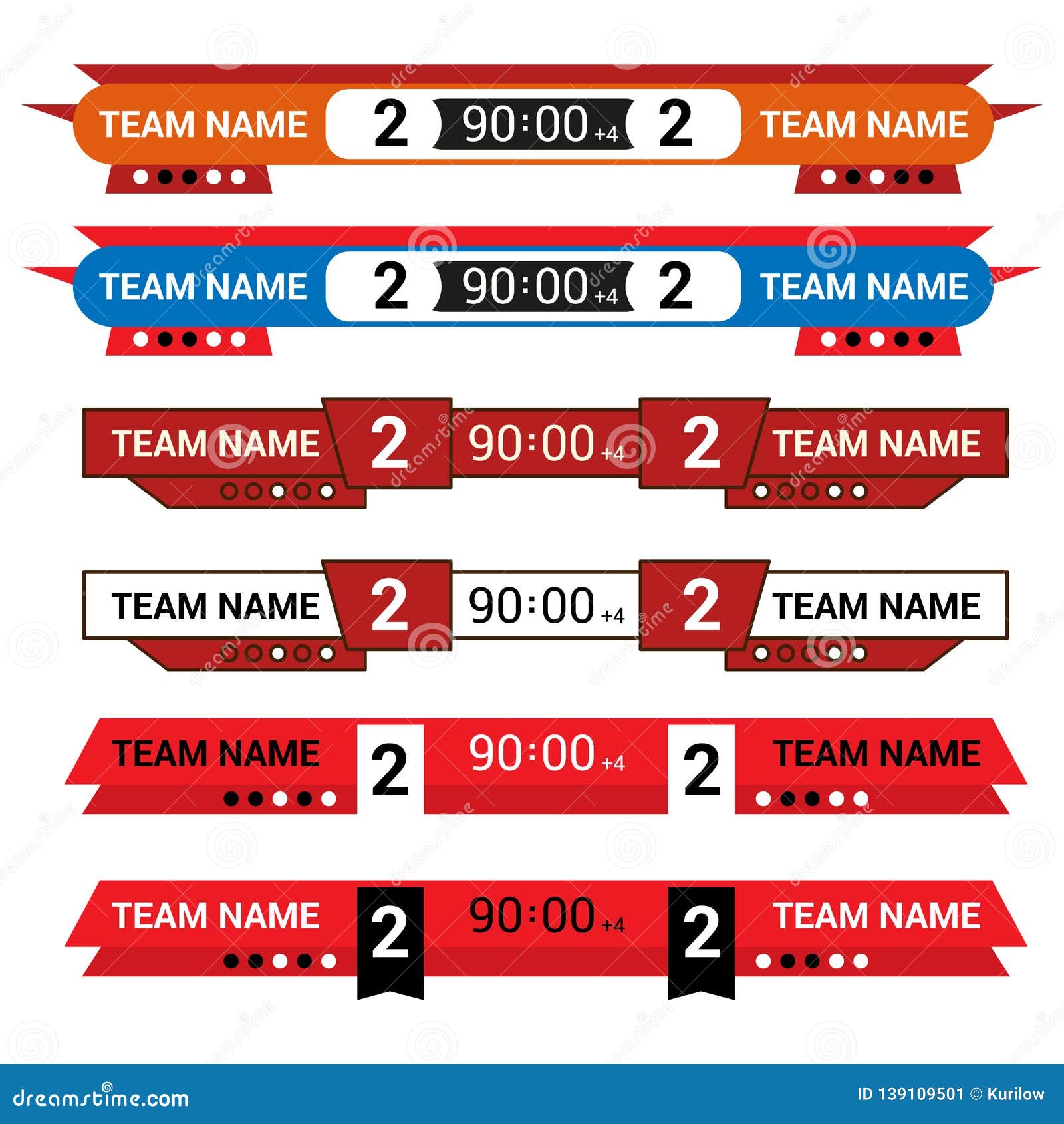 Sport Scoreboard with Time and Result Display. Vector Template for Your