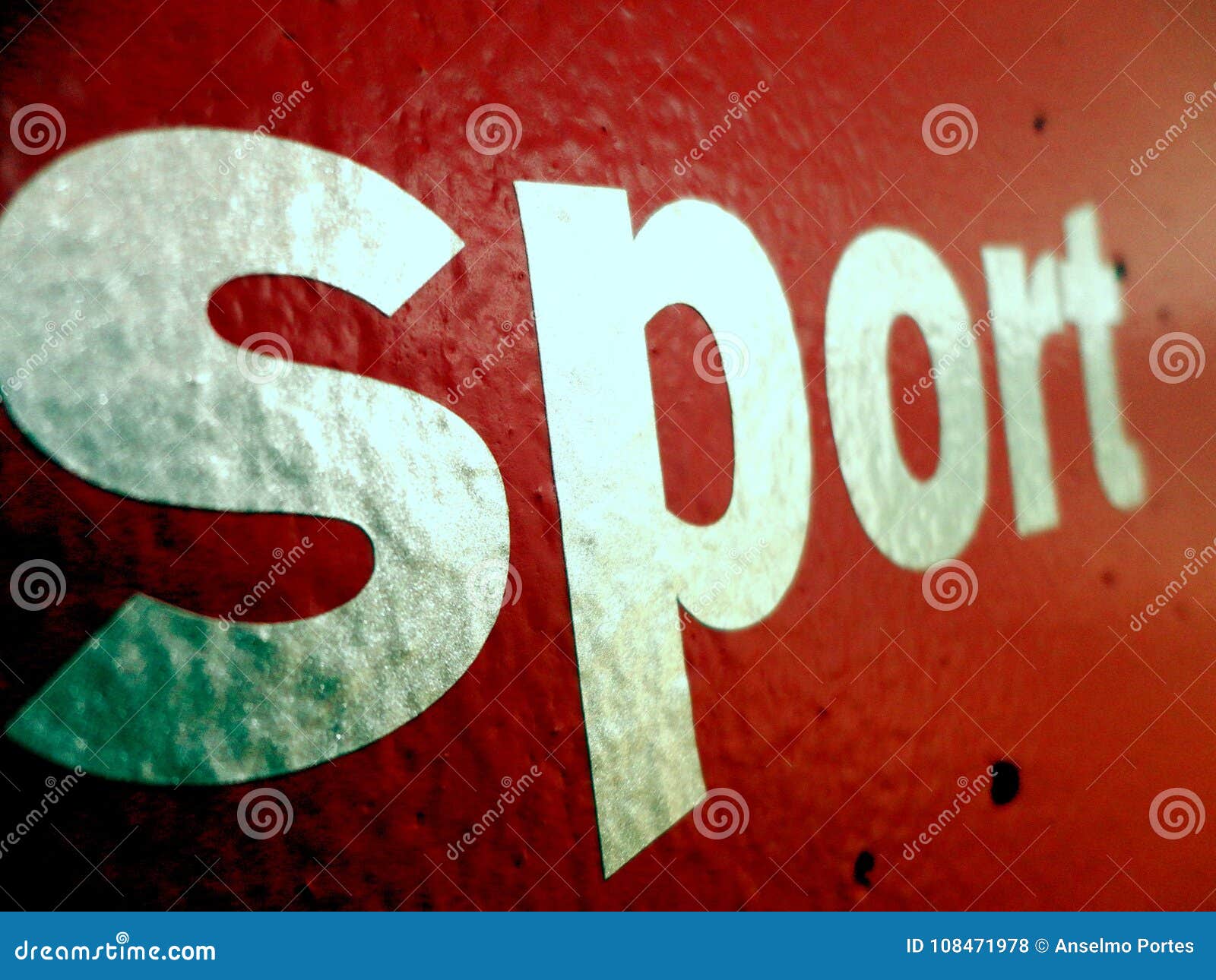 sport sign on red wall stock photo image of photography 108471978