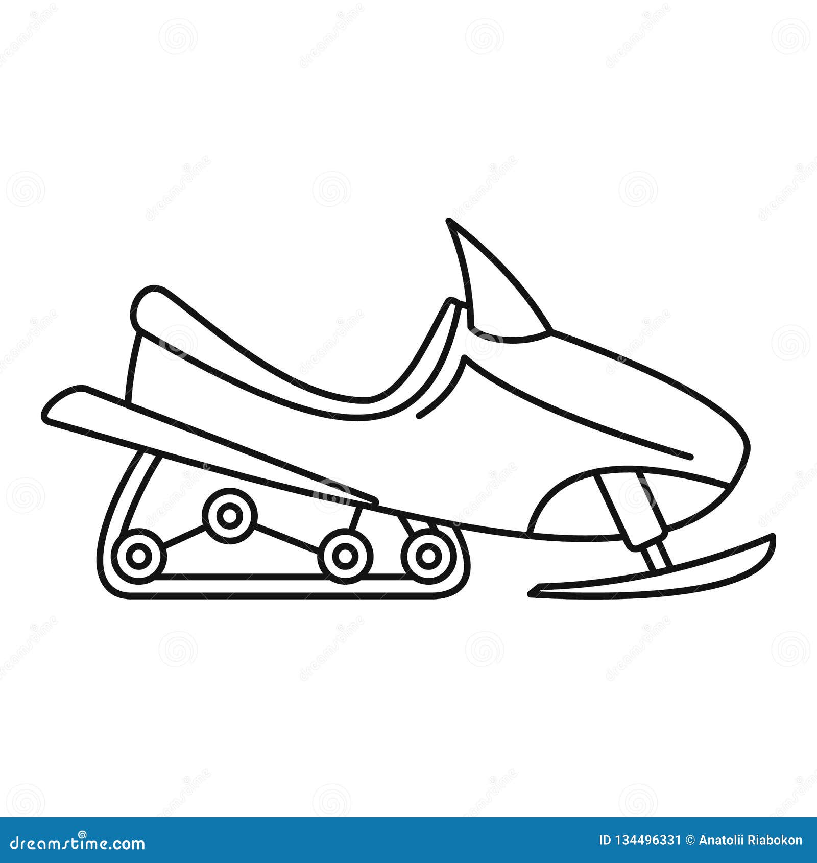 Download Sport Snowmobile Icon, Outline Style Stock Vector ...