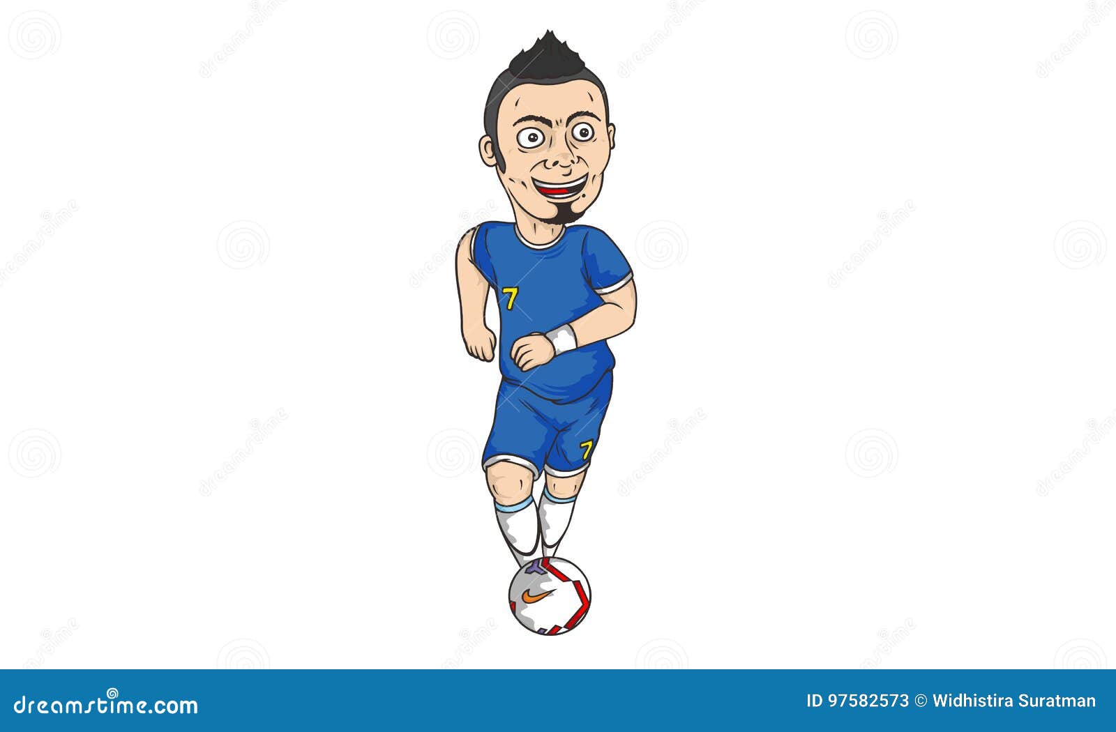 Sport soccer player stock vector. Illustration of cartoon - 97582573