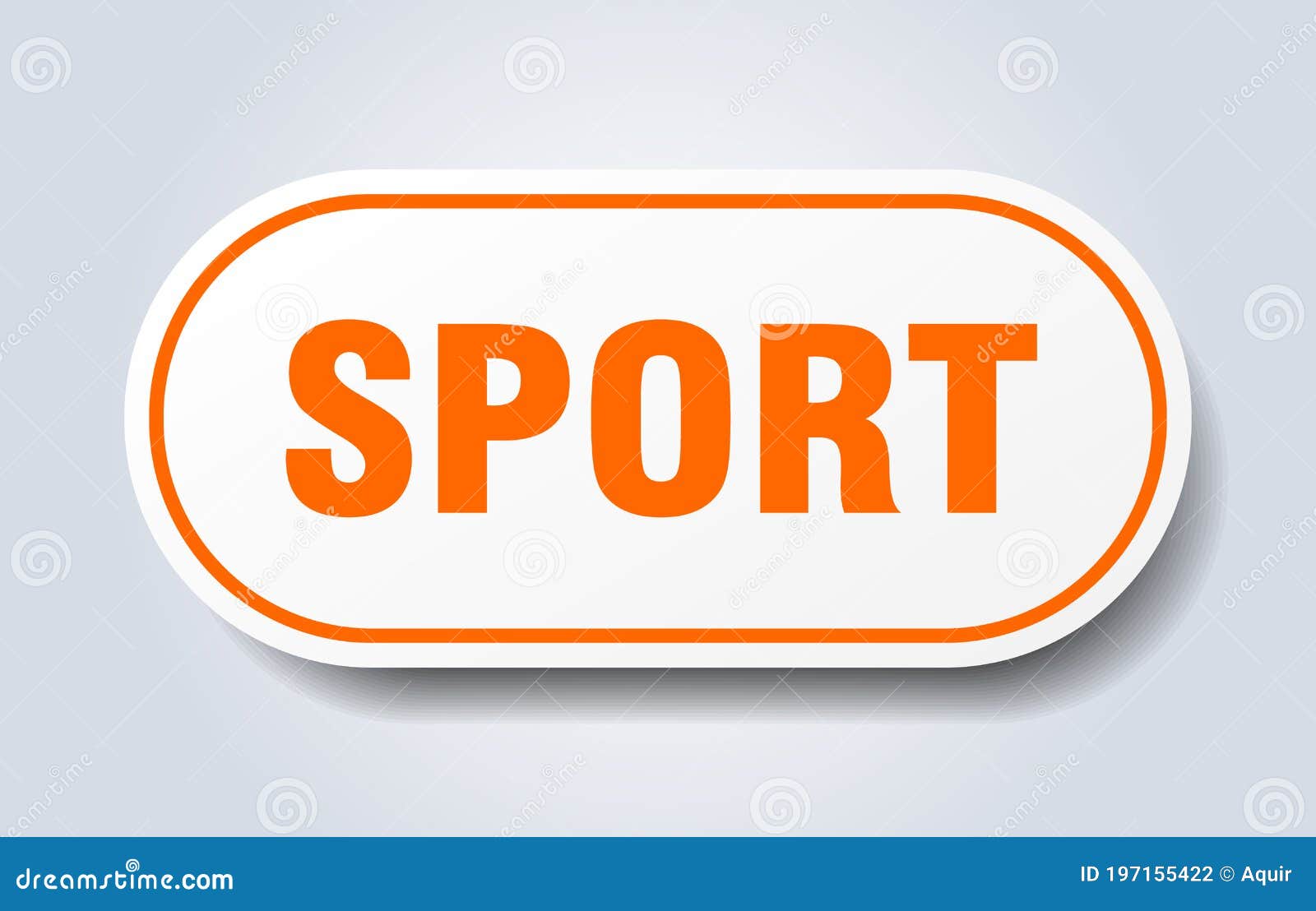 Sport sticker. stock vector. Illustration of orange 197155422