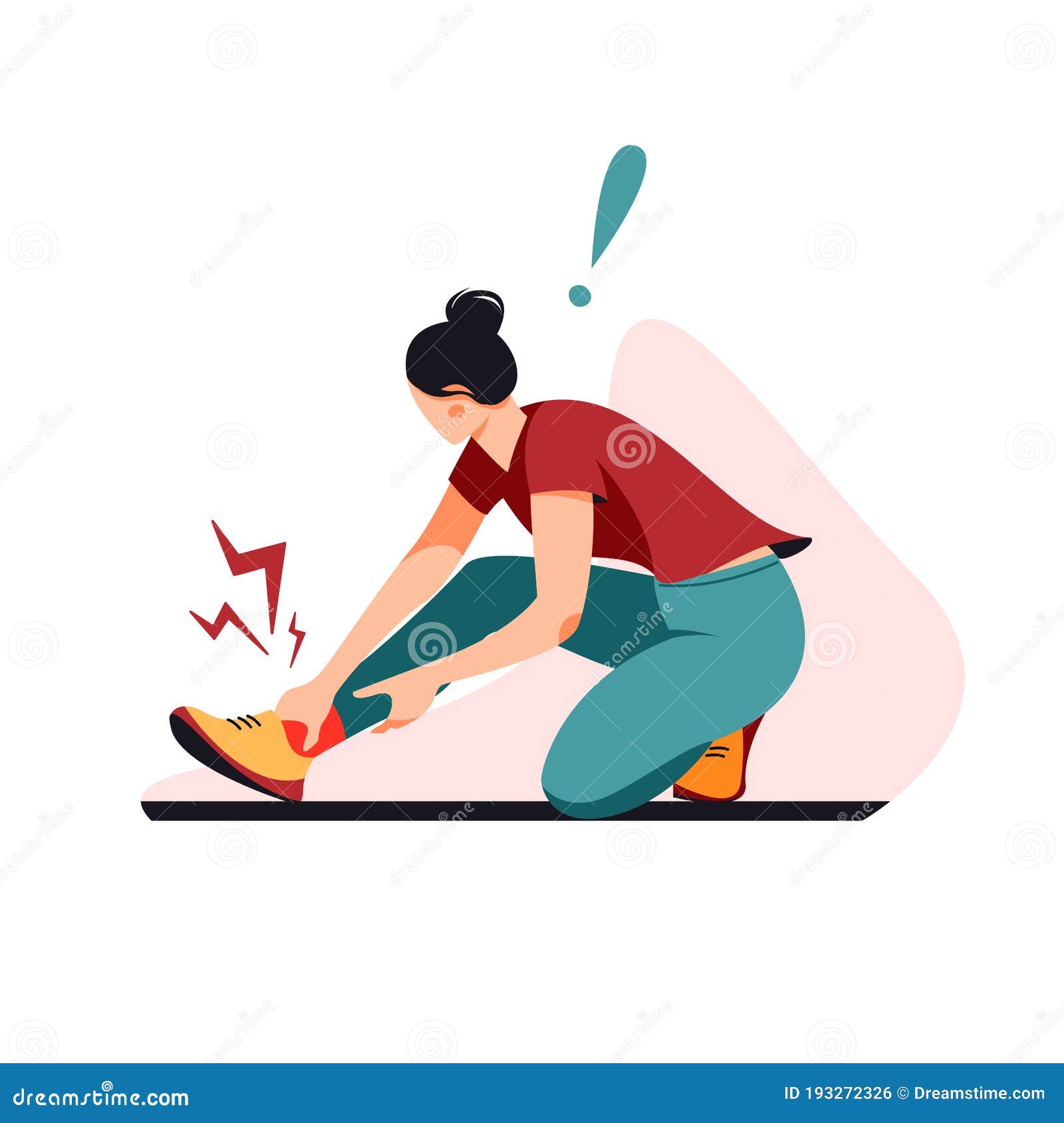 Sport Trauma, Damage while Running. Stock Vector - Illustration of ache, foot: 193272326 Sport Trauma, Damage while Running. Stock Vector - Illustration of ache, foot: 193272326