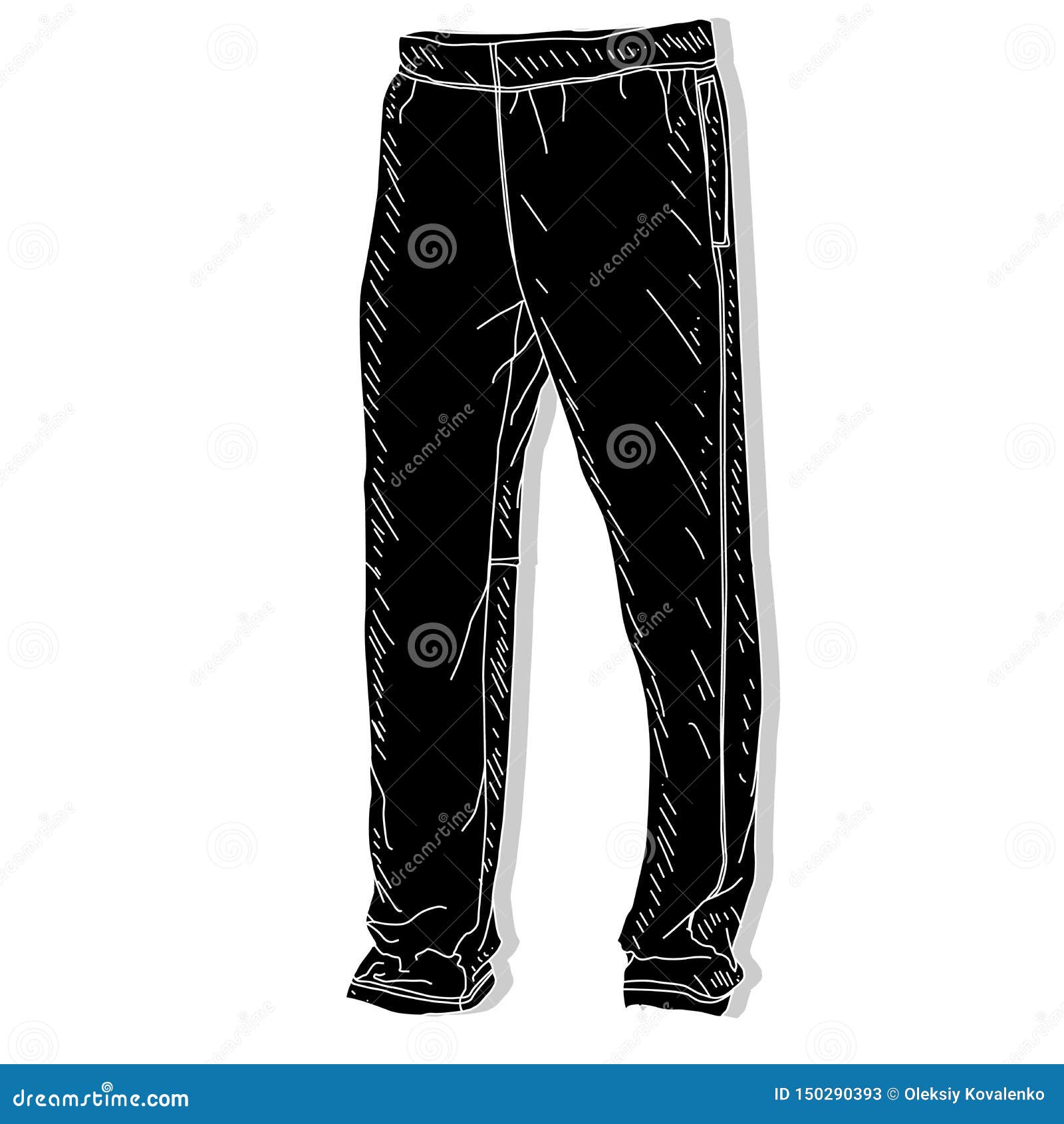 Sport Trousers. Sport Pants Vectot Illustration Isolated on White Stock ...