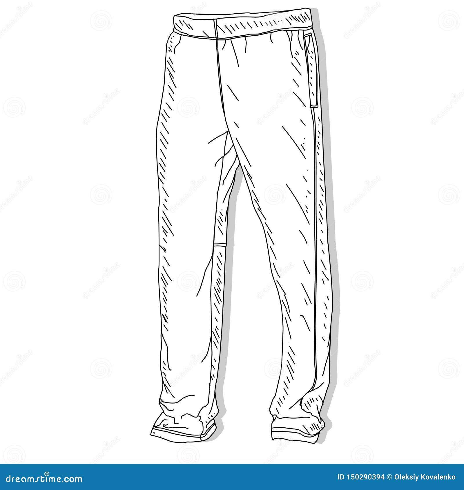 Sport Trousers. Sport Pants Vectot Illustration Isolated on White Stock ...