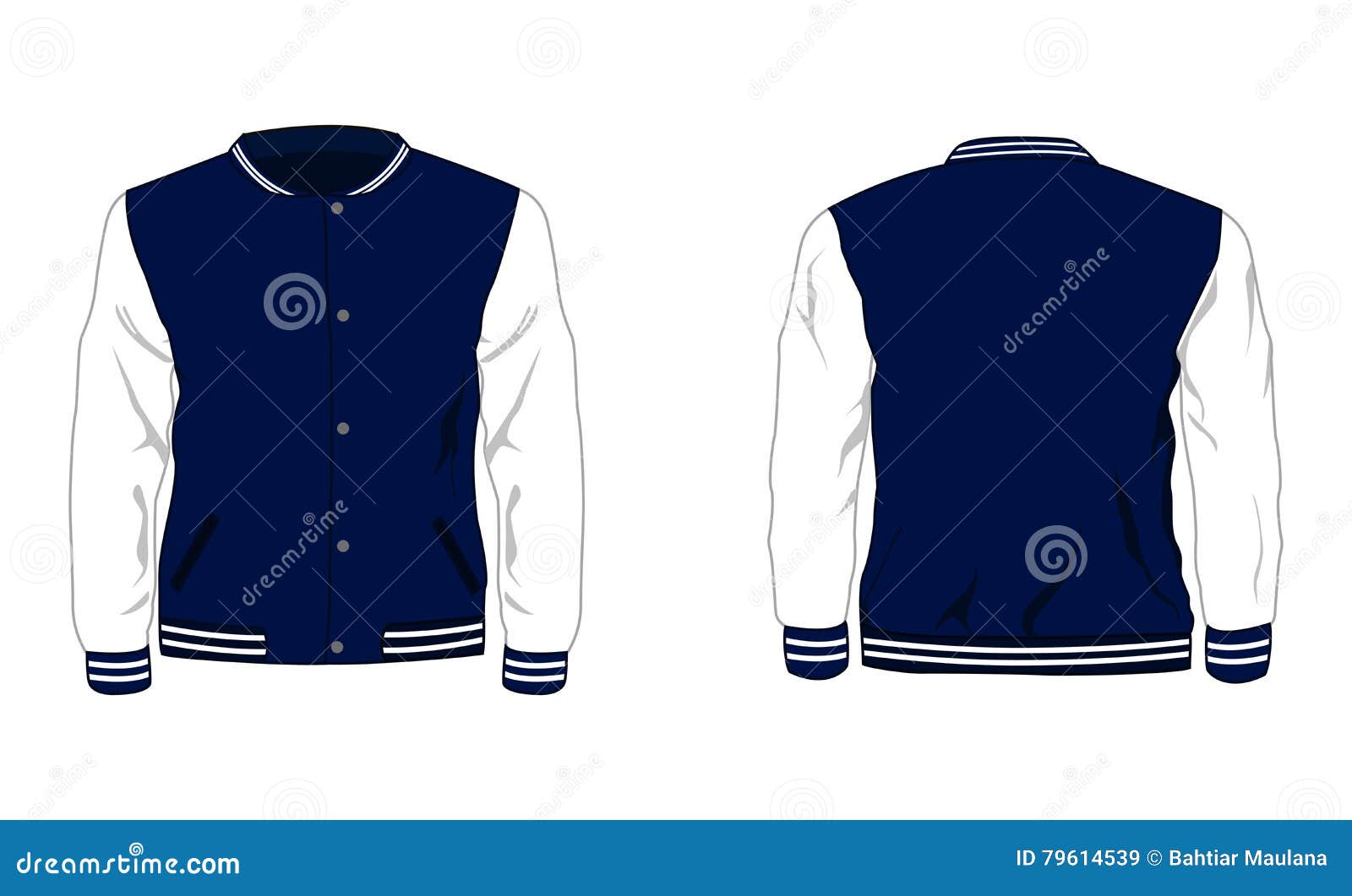 Varsity Jacket Template Cartoon Vector | CartoonDealer.com #78998843