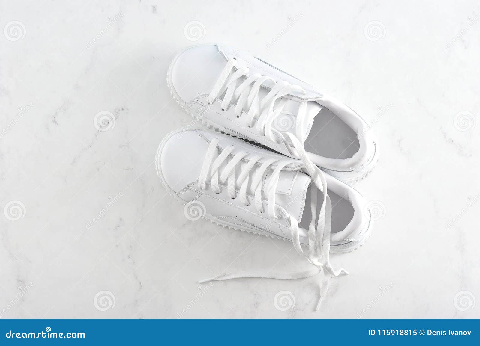 Sport White Sneakers on White Background Stock Image - Image of tennis ...