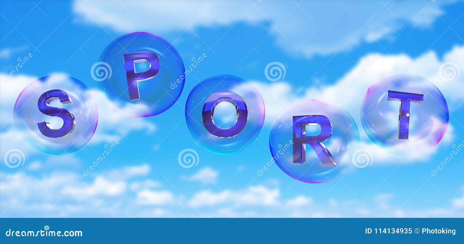 The sport word in bubble stock illustration. Illustration of