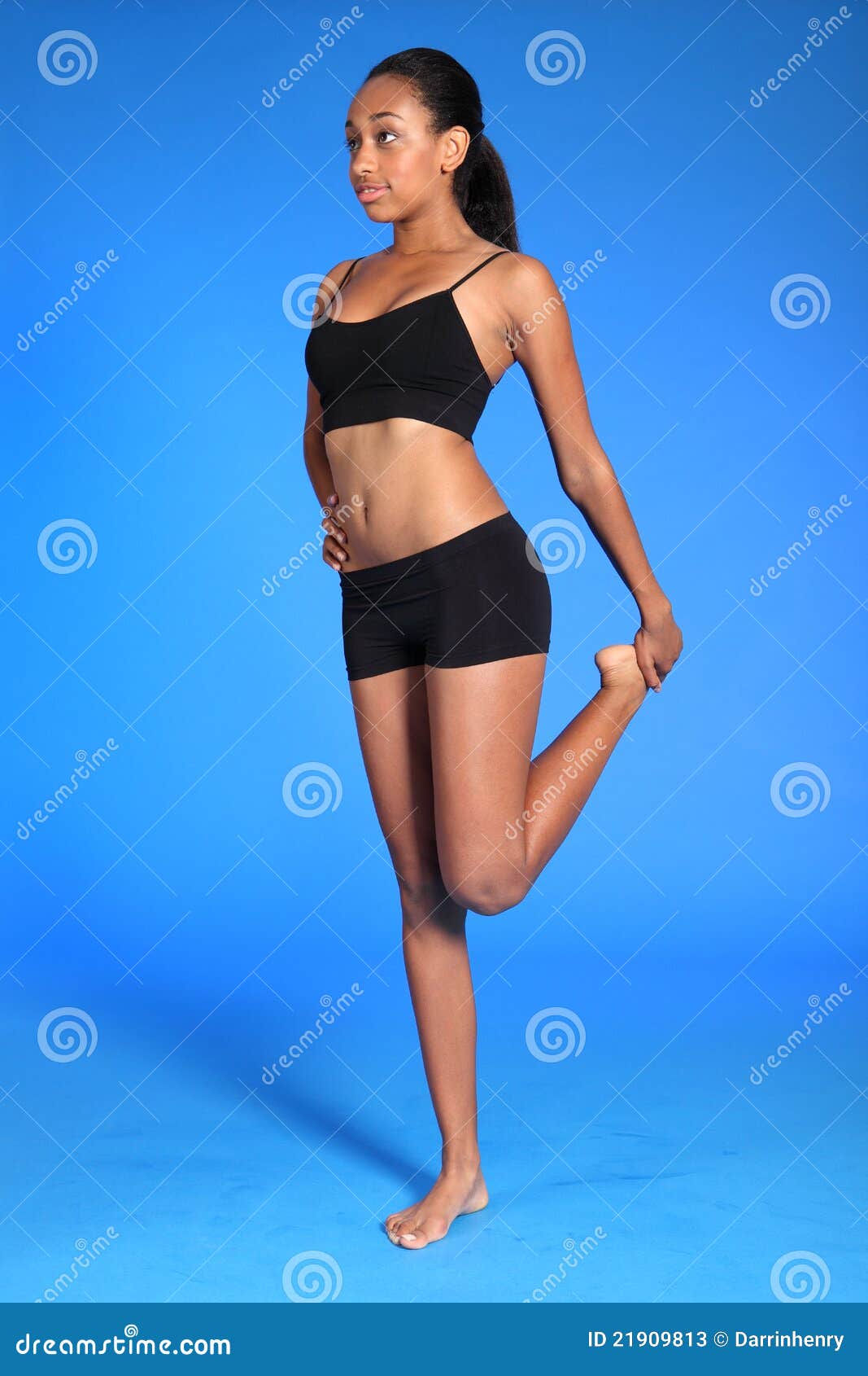 Beautiful Young Athletic Girl in Underwear on Dark Background Stock Image -  Image of pretty, health: 76968299