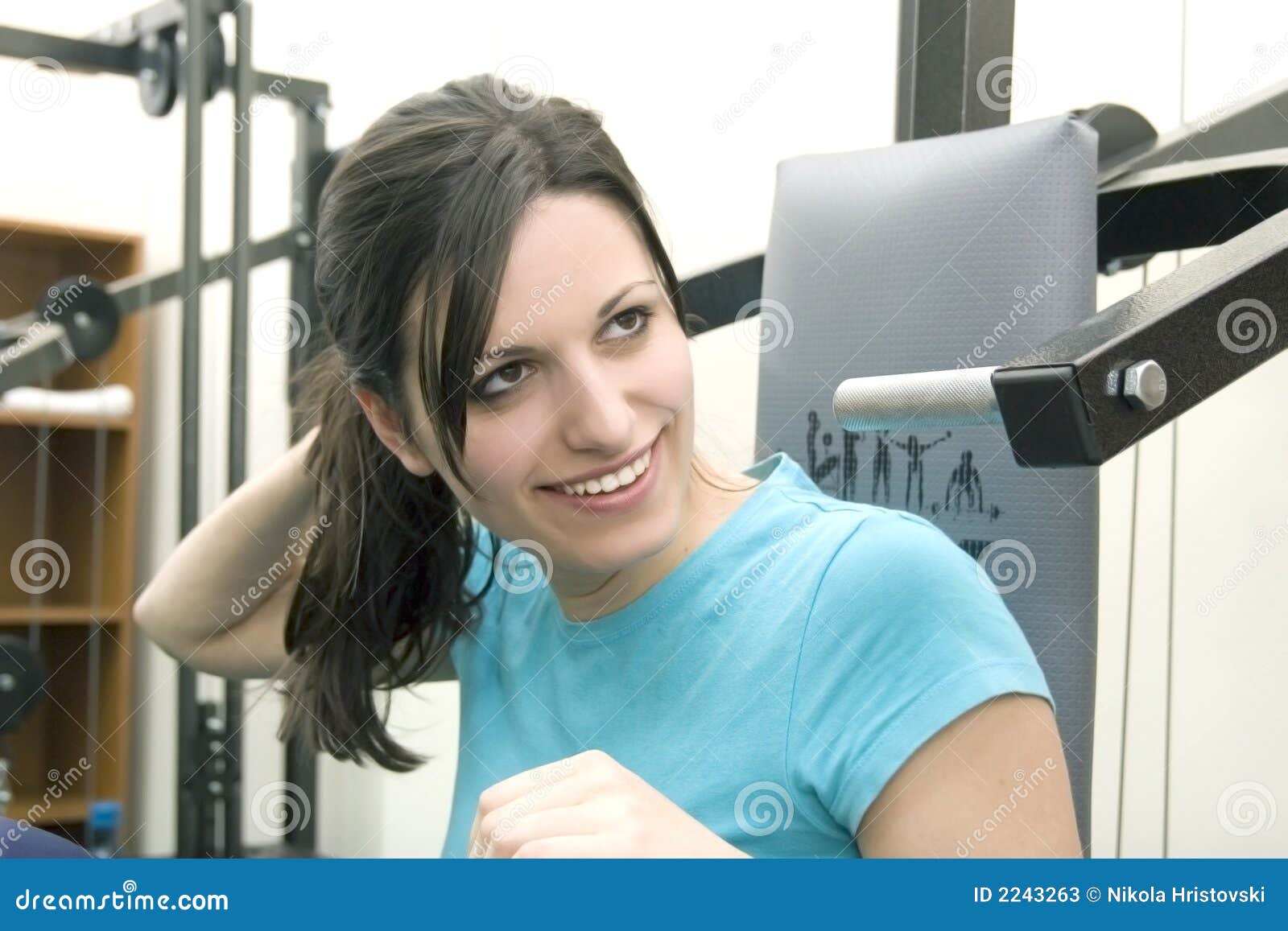 Sporting girl stock image. Image of athlete, machine, equipment 2243263