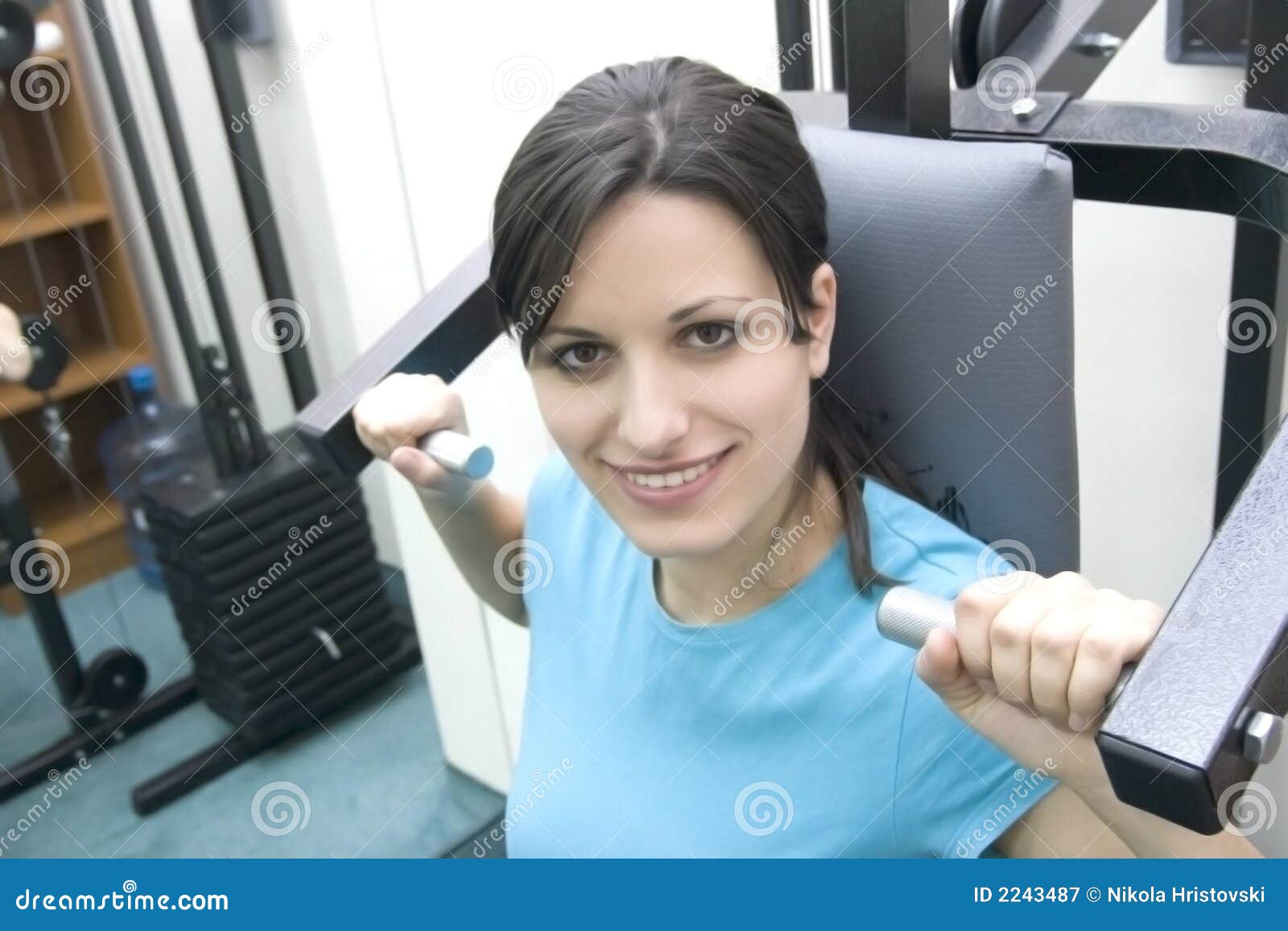 Sporting girl stock image. Image of machine, adults, body 2243487