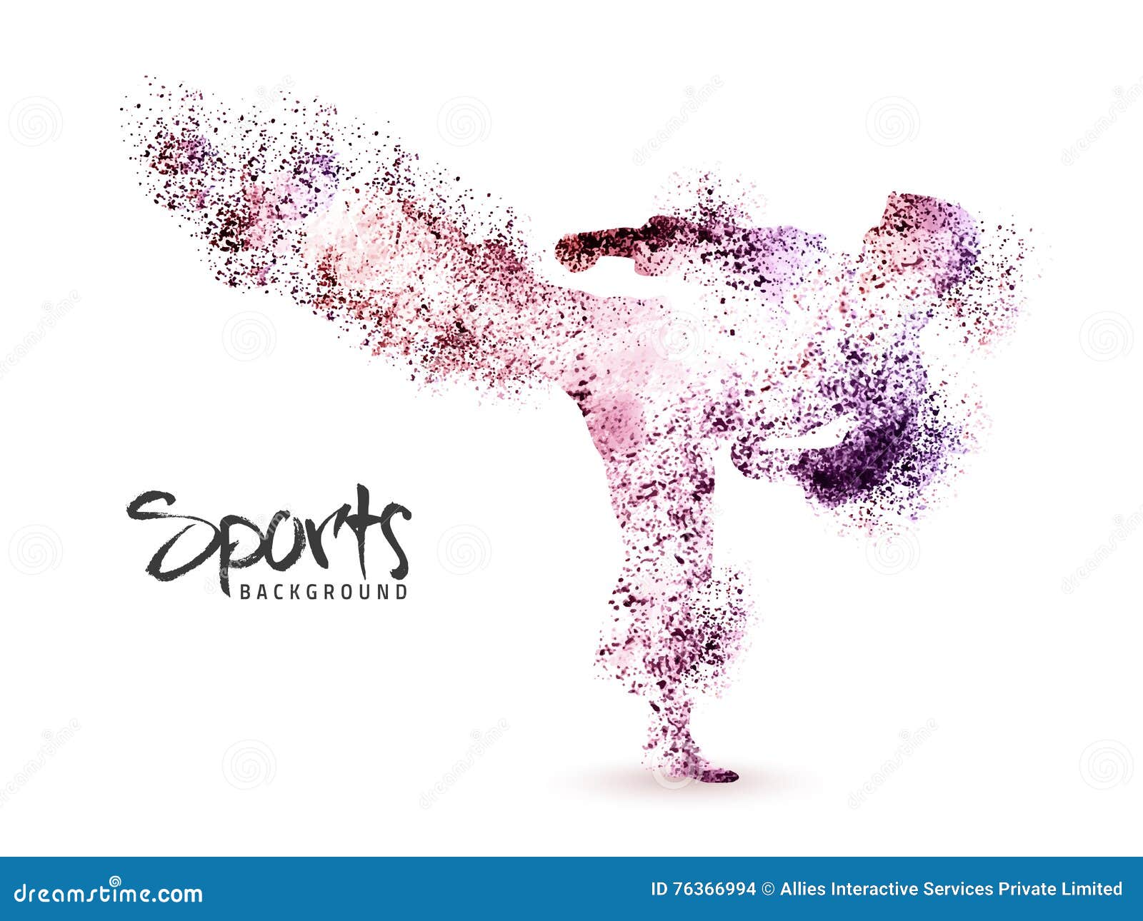 sports background with judo fighter.