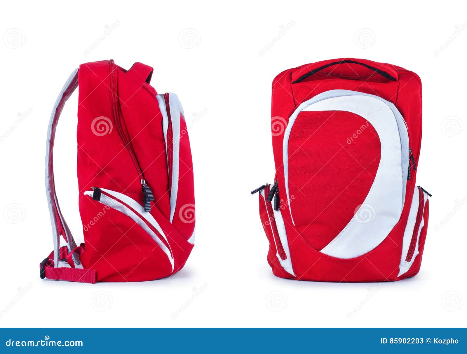 Sports Backpack Standing on a White Stock Image Image of backpack