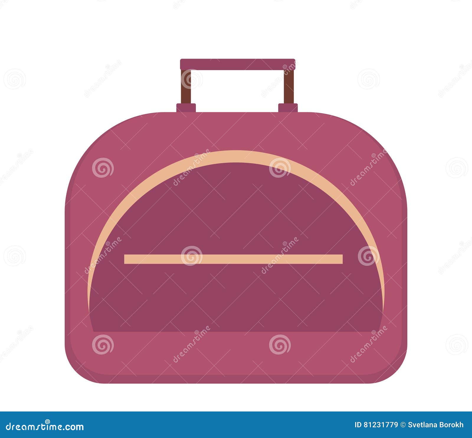 Sports bag icon flat style. Gym bag isolated on white background. Vector illustration