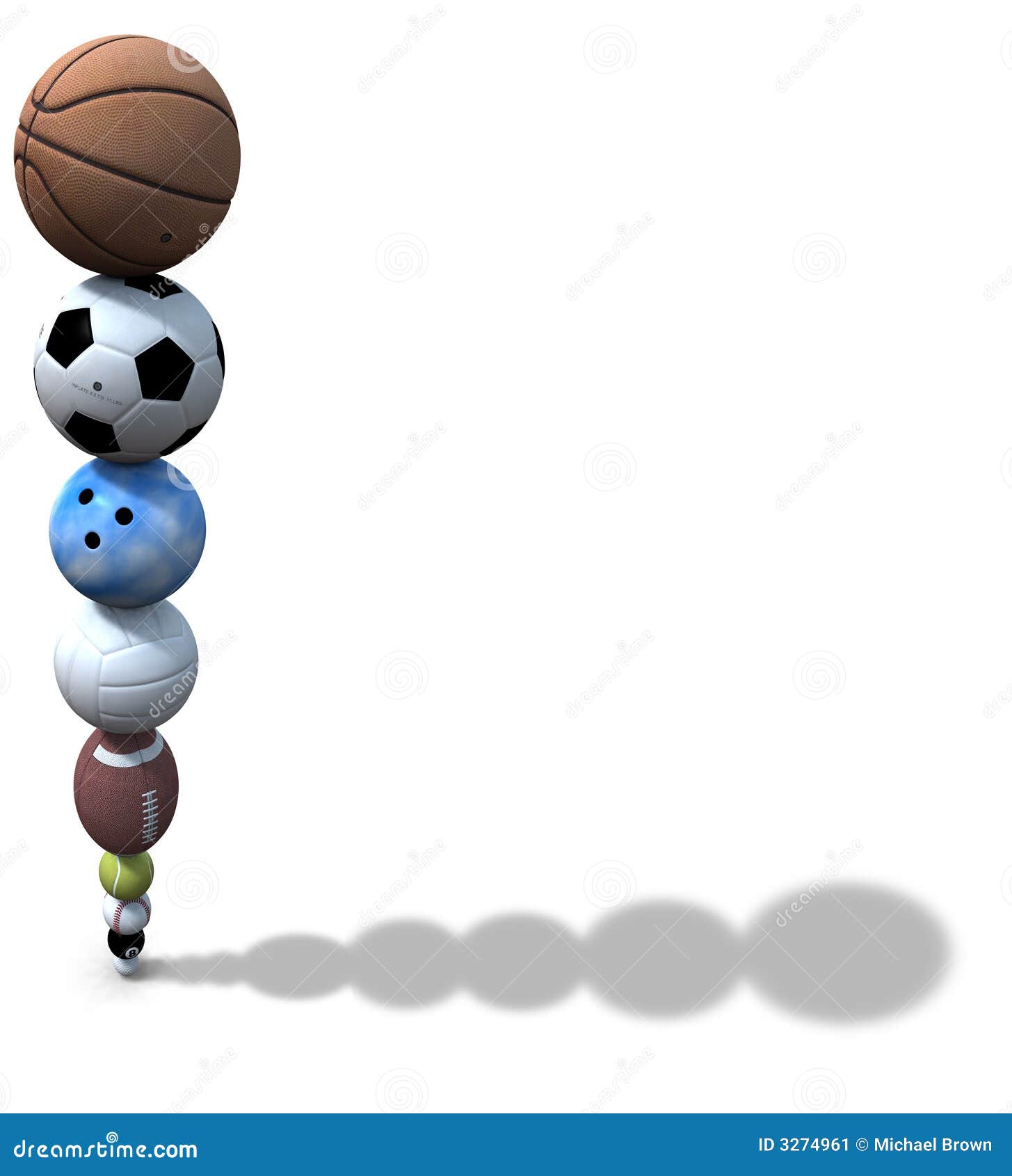 Sports Ball Stack Background Stock Image - Image: 3274961