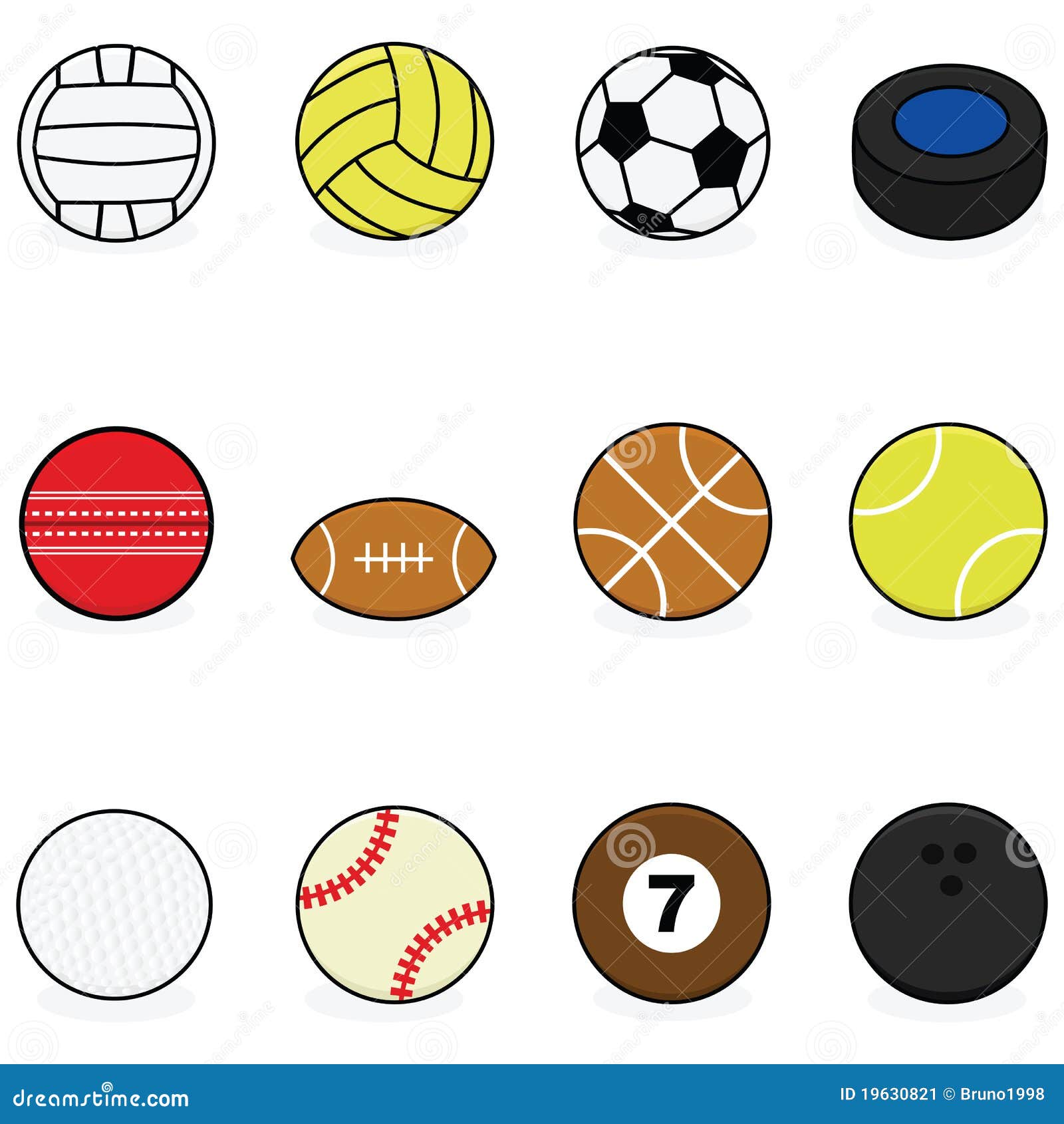 Sports balls stock vector. Illustration of circle, healthy 19630821