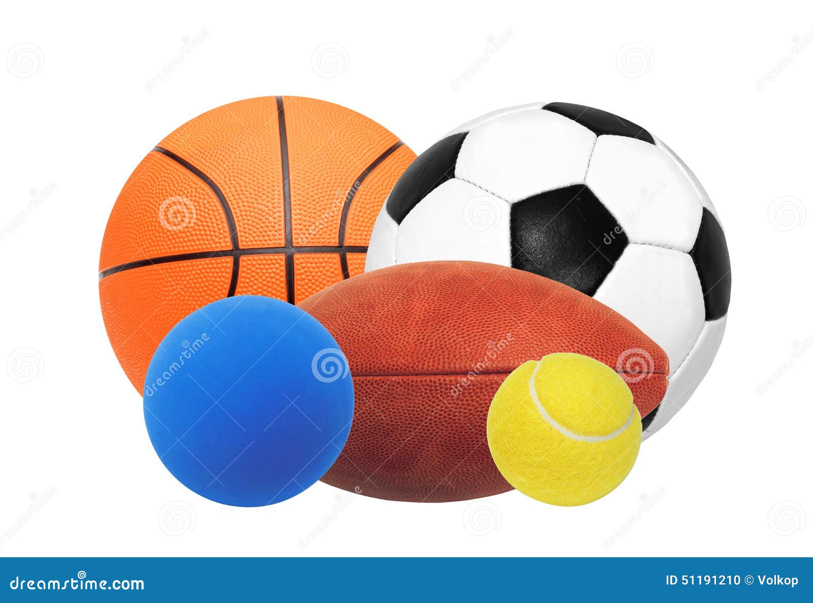 Sports Balls Isolated on White Stock Photo Image of sphere, round