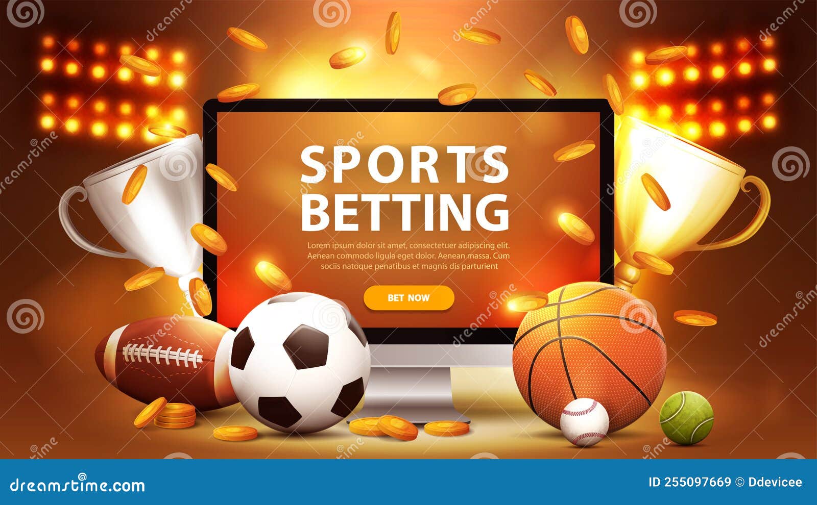 Sports Betting on Soccer. Design for a Bookmaker. Download Banner