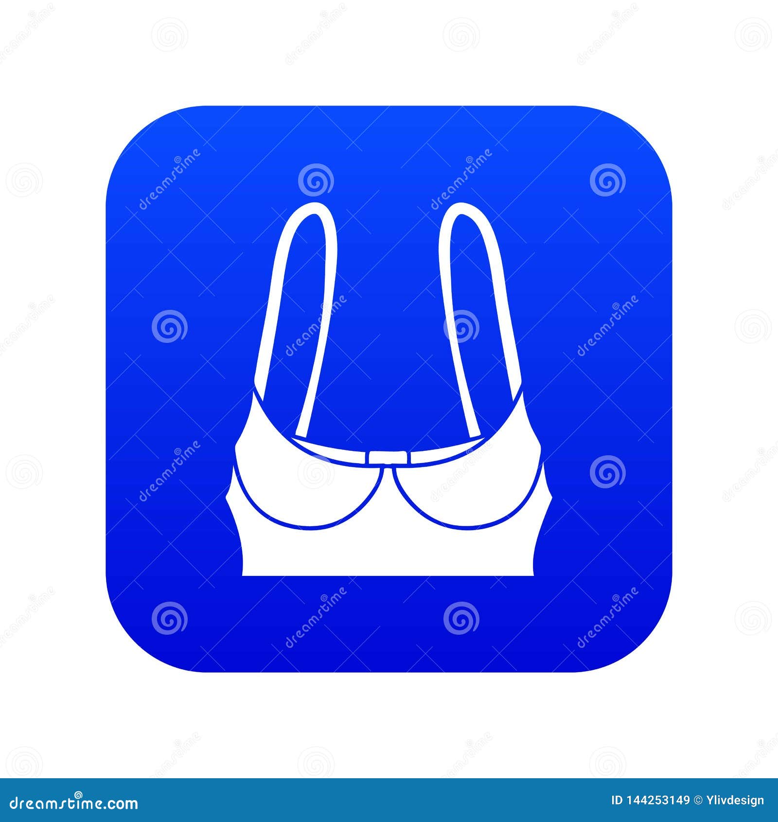 Sports Bra Icon Blue Vector Stock Vector Illustration of model