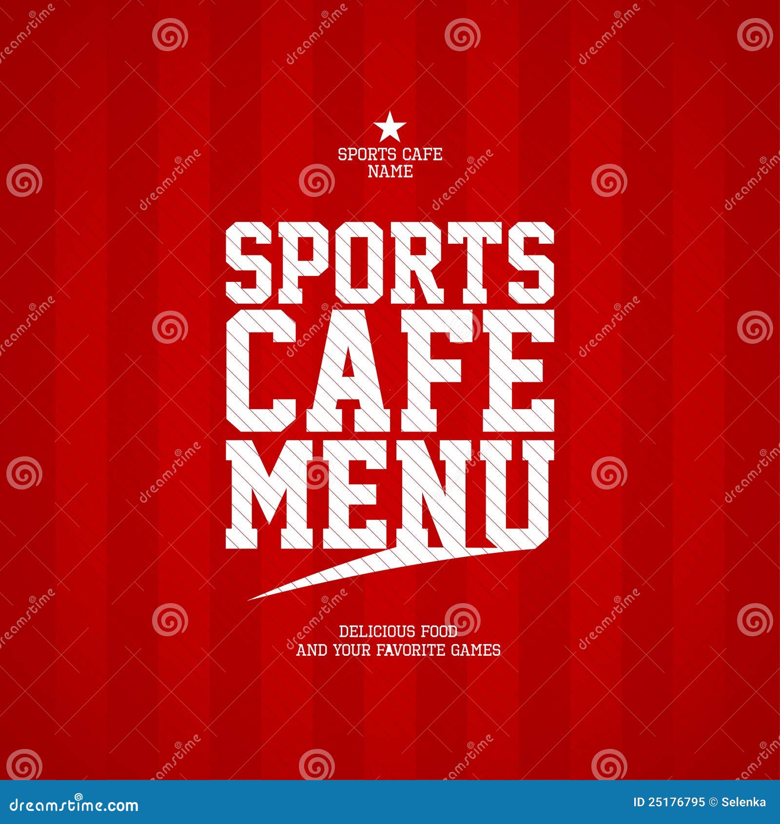 Sports Cafe Menu Card Template. Stock Vector Illustration of cooking