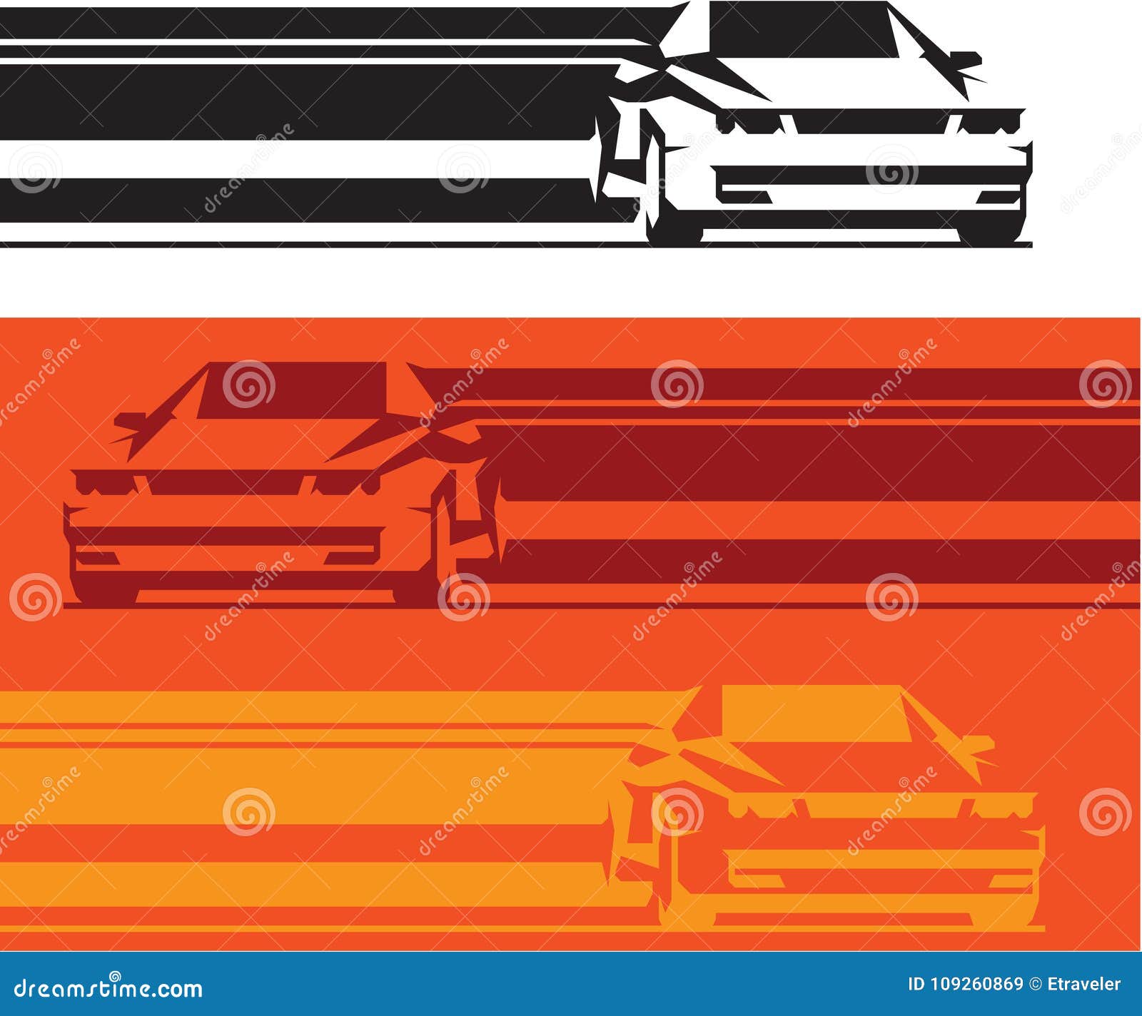 Sports car banners stock vector. Illustration of presentation 109260869