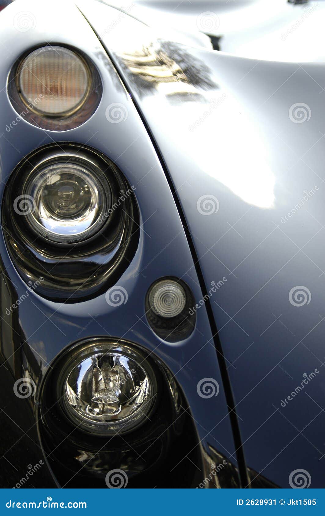 Sports Car Headlights in Black Stock Image Image of kmph, headlights