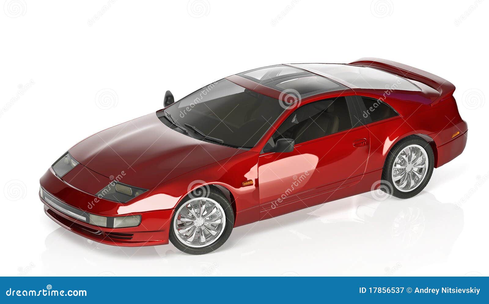 Sports car red stock illustration. Illustration of goods - 17856537