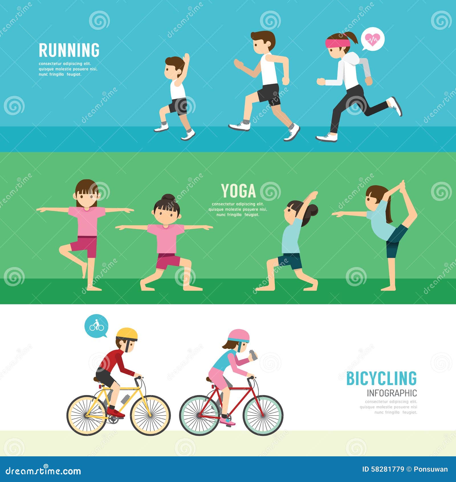 Sports Exercise Illustrations & Vectors