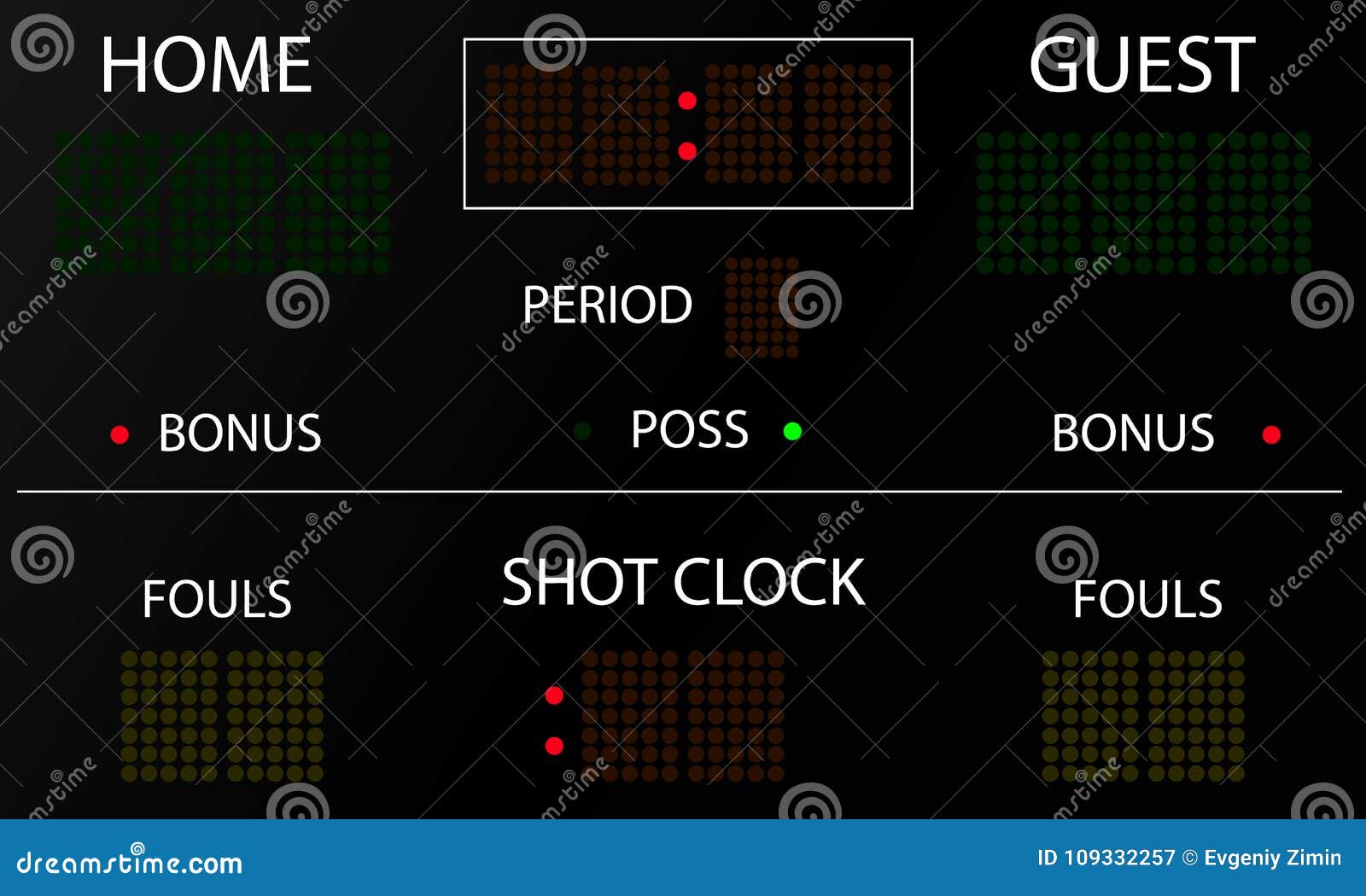 Sports Electronic Scoreboard Stock Illustration Circuit Diagram