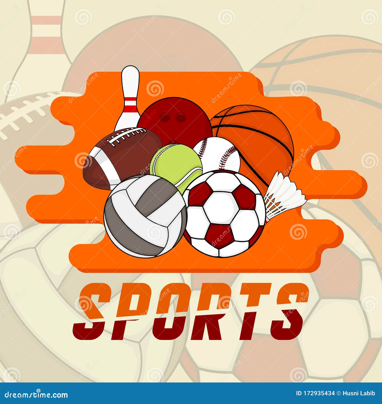 Sports Equipment Background Stock Vector Illustration of graphic