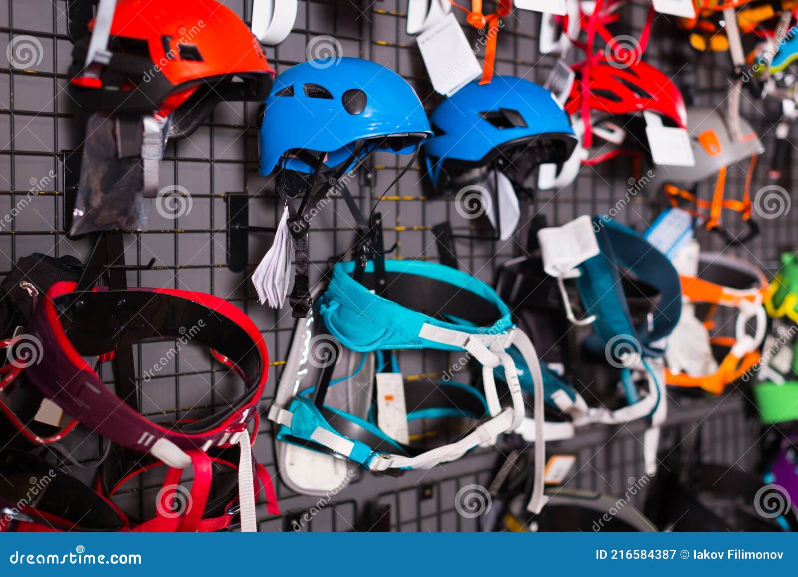 Sports Equipment on Display at Store Stock Image Image of sport