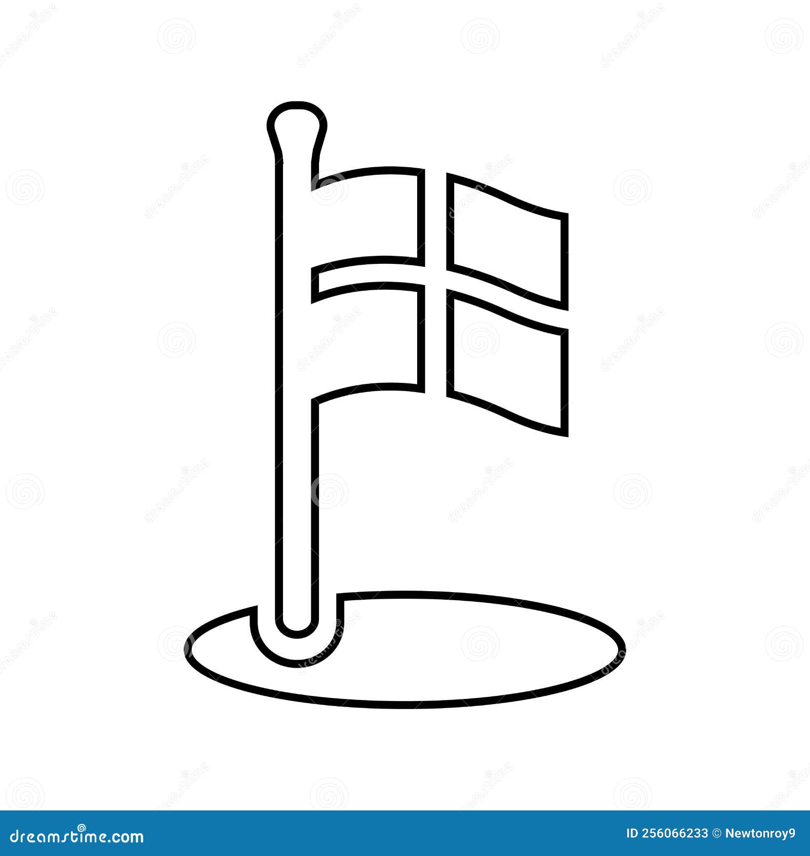 sports, flag icon. outline  graphics