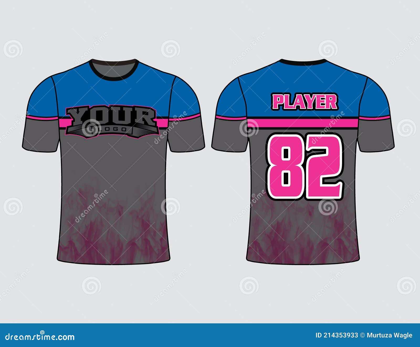 All Sports Player Jersey Design with Elegant Edgy and Wild Look Stock ...