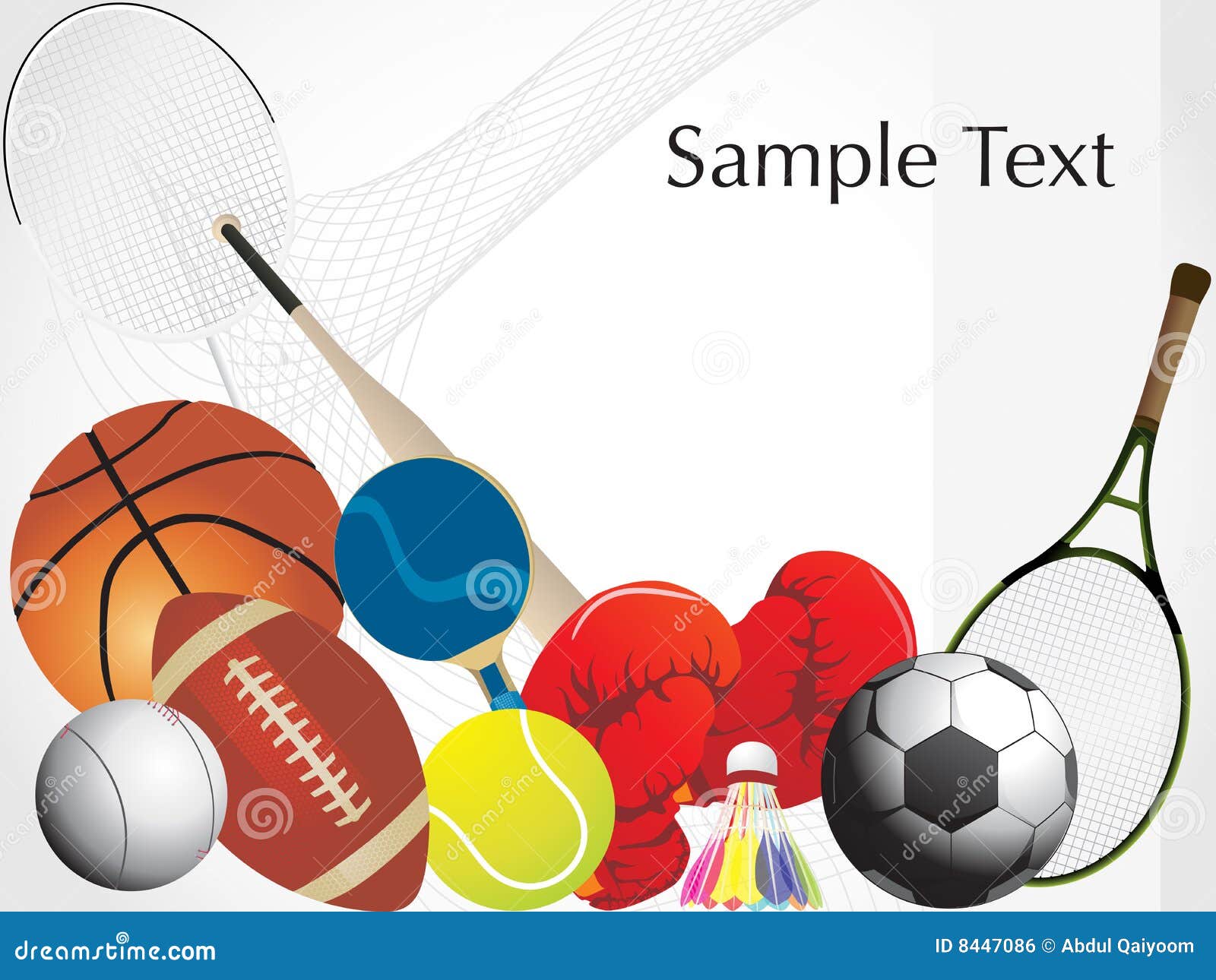 Sports gears, illustration stock illustration. Illustration of display