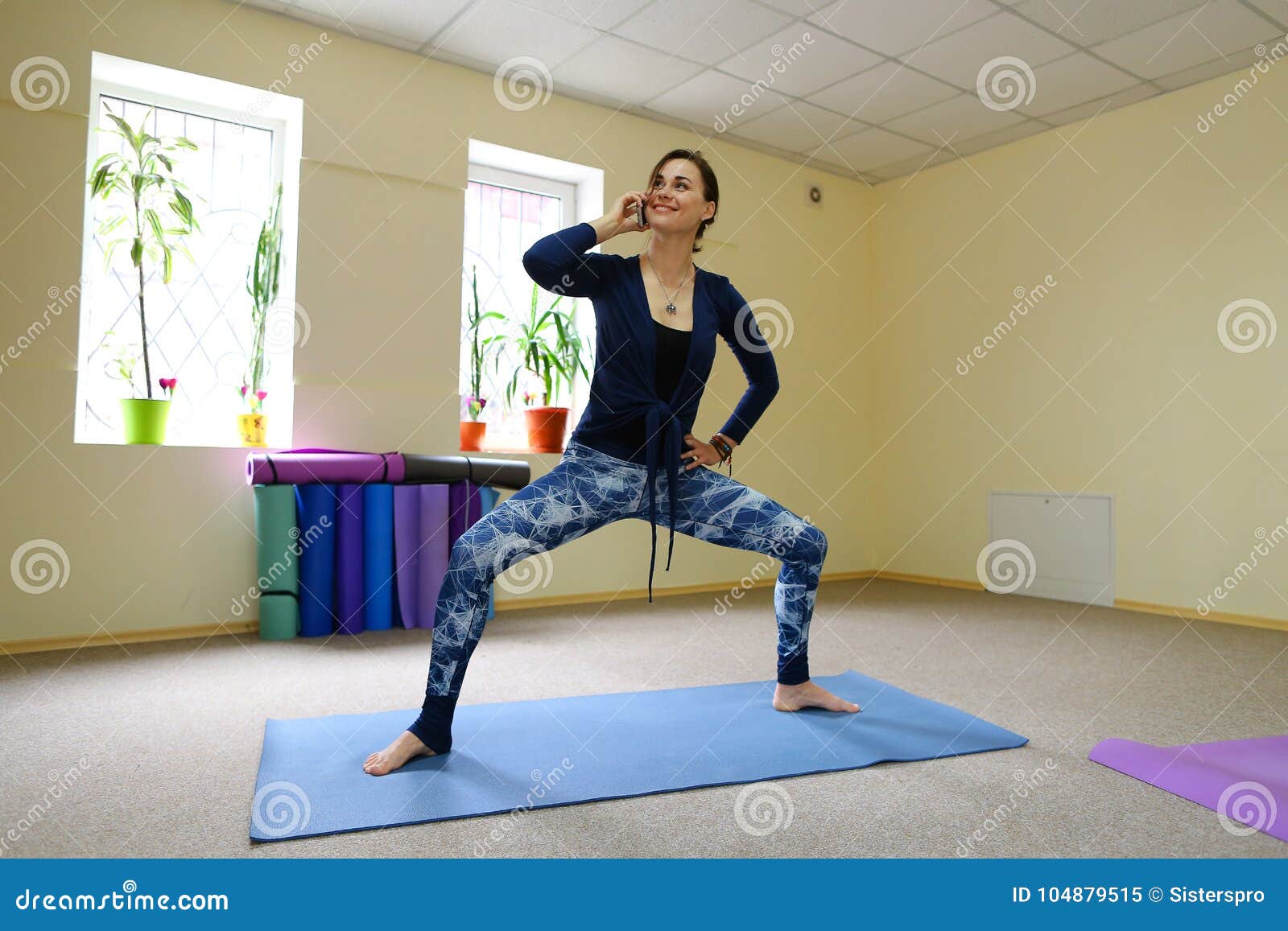 Young American Girl Begins Morning Practice before Work Stock Image ...
