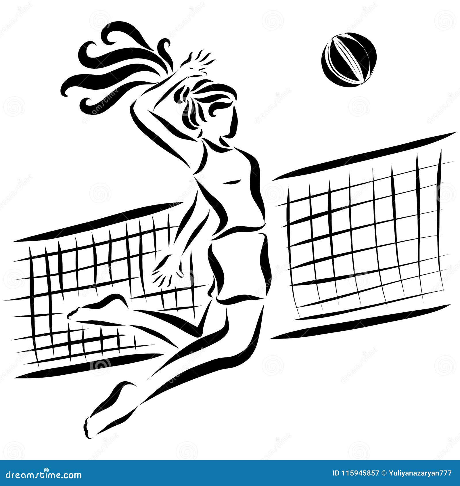 Free volleyball net - Vector Art