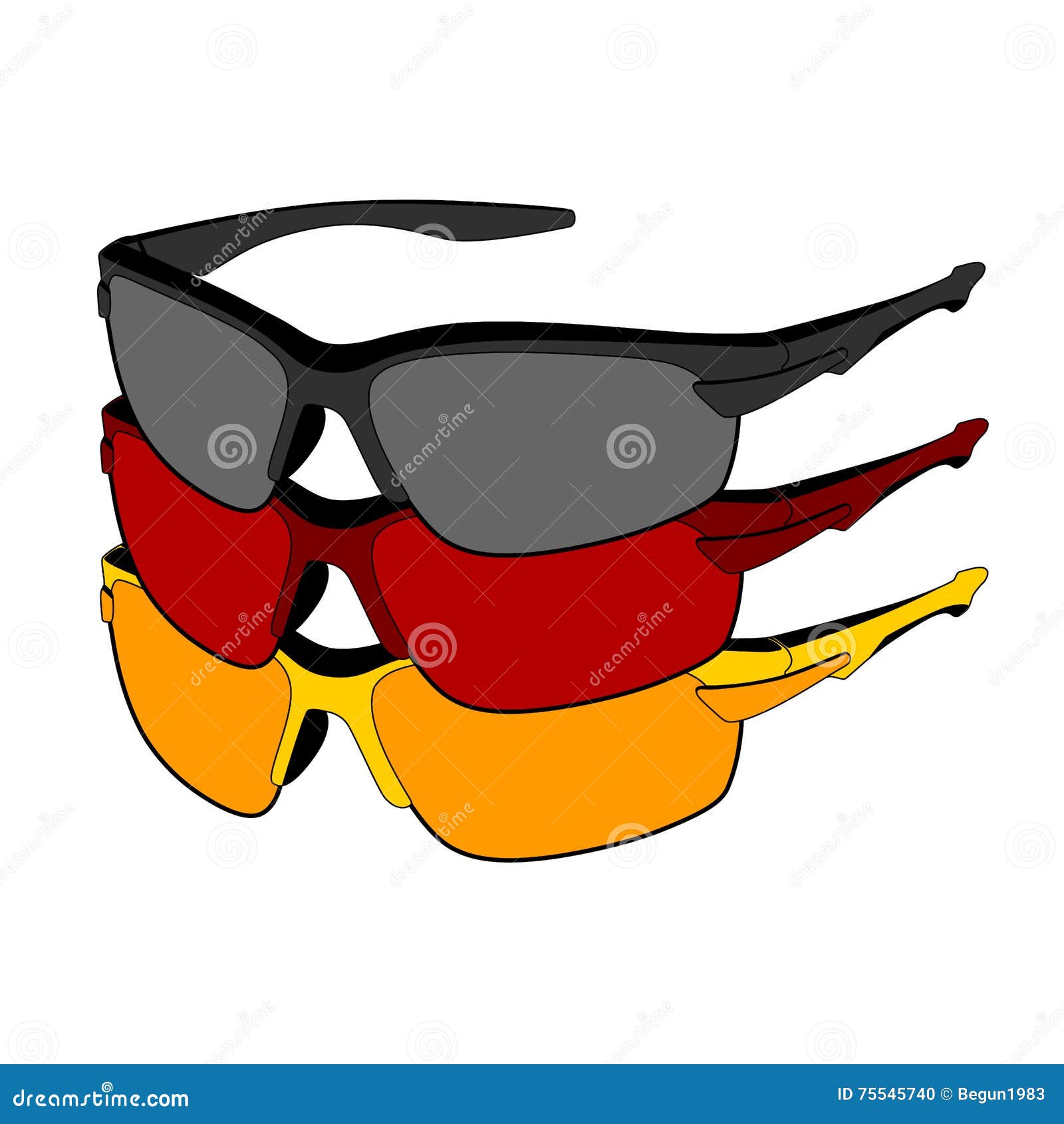 Sports glasses stock vector. Illustration of dispute 75545740