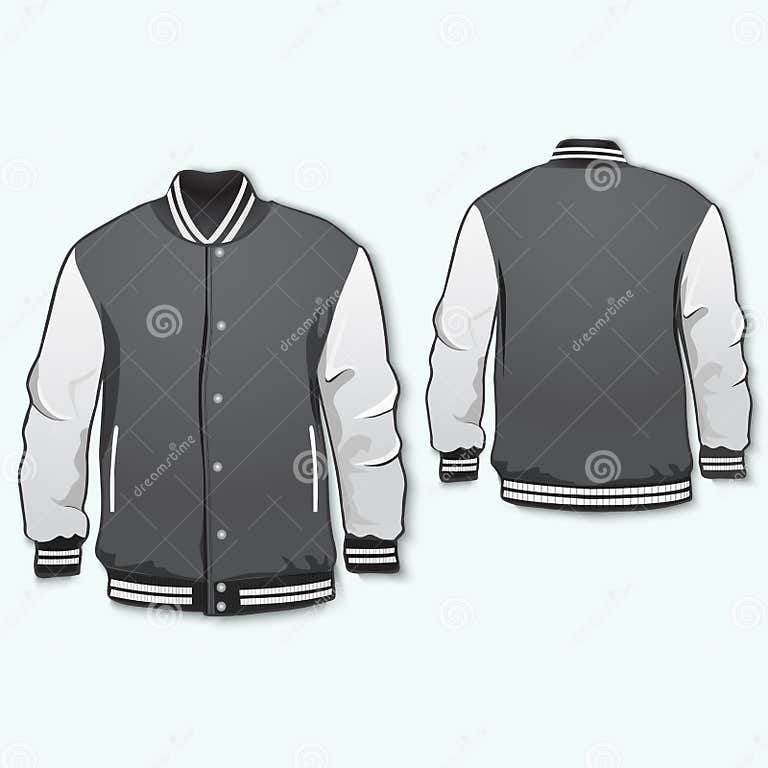 Sports or varsity jacket stock vector. Illustration of vector - 65720135