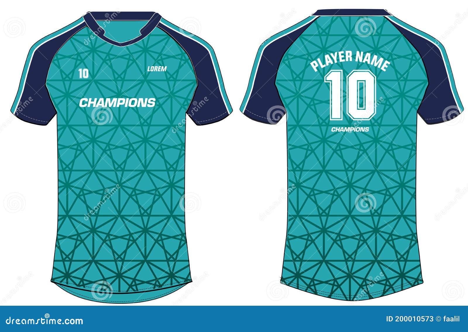 Abstract Printed Sport Jersey Design Concept in Vector Template for