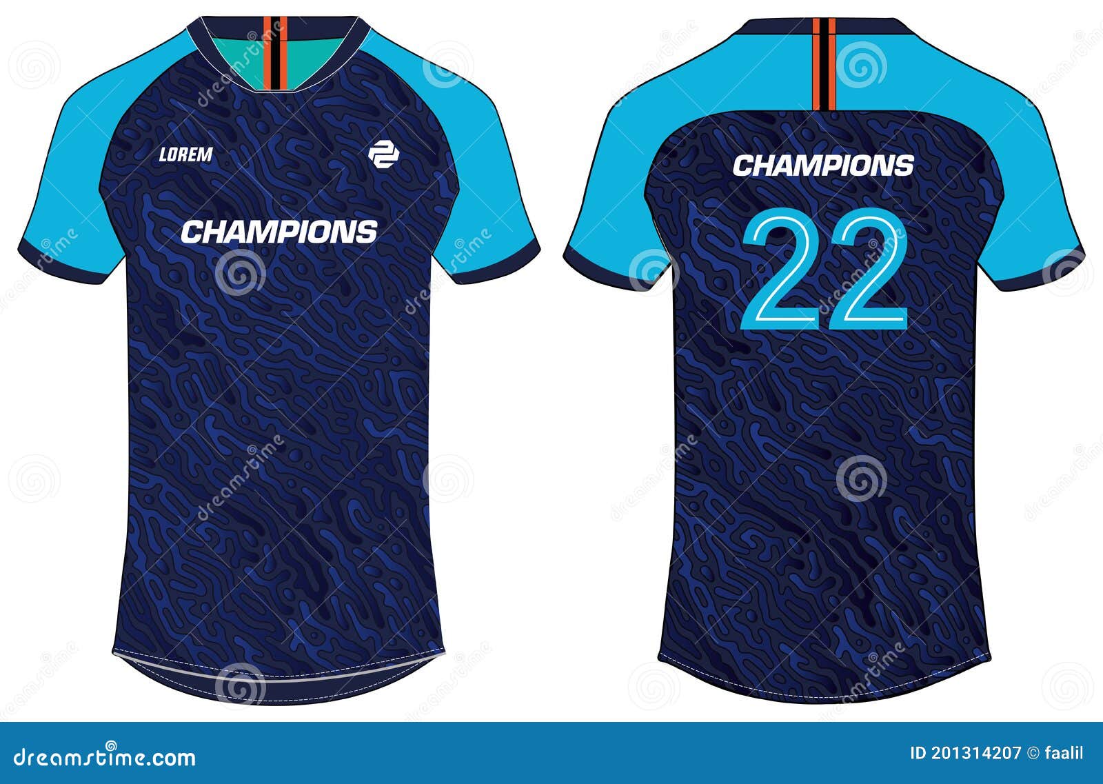 Sports Tshirt Jersey Design Vector Template, Sports Kit Concept with