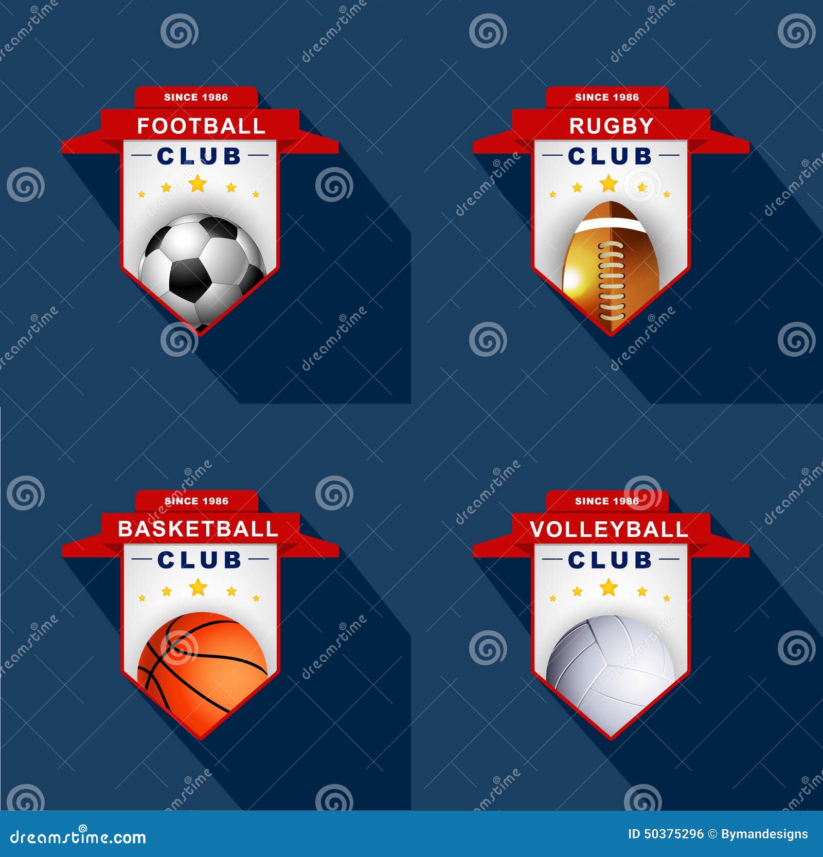 Sports Labels, Badge, Emblem Stock Illustration Illustration of