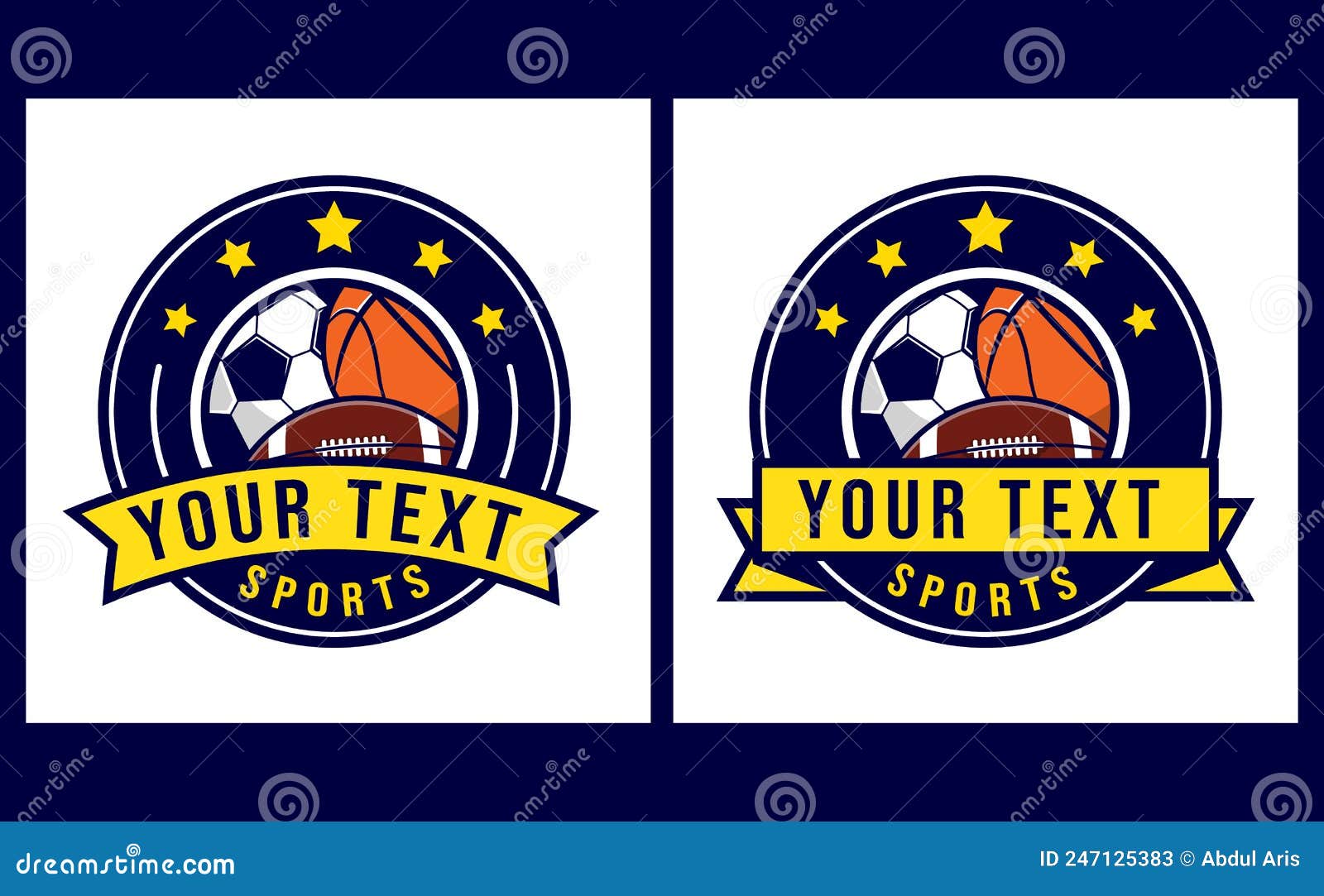 Sports Logo, All Sports Star Logo Stock Vector Illustration of stamp