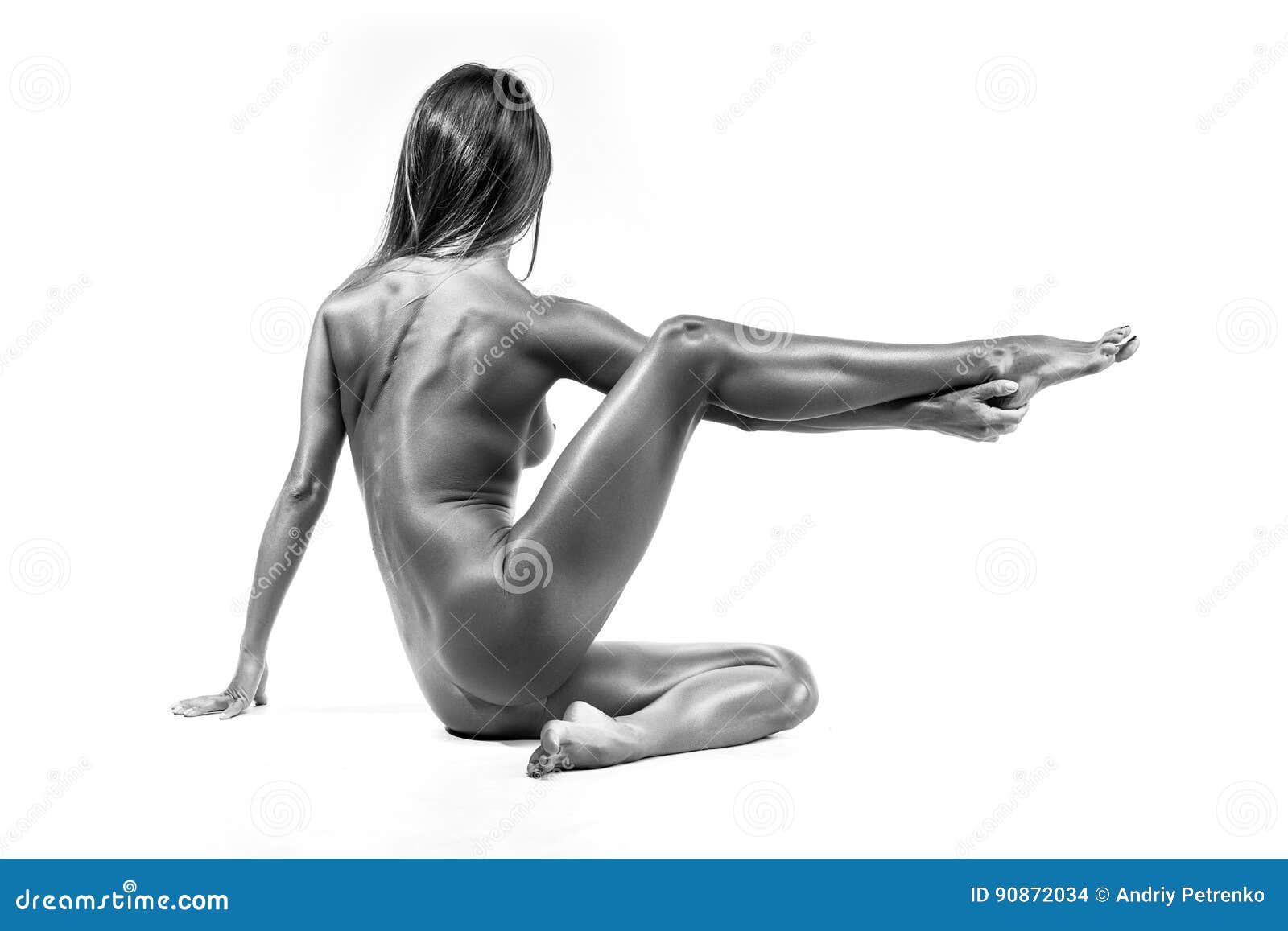 Black Sports Girls Nude - Sports naked girl posing stock photo. Image of posing - 90872034