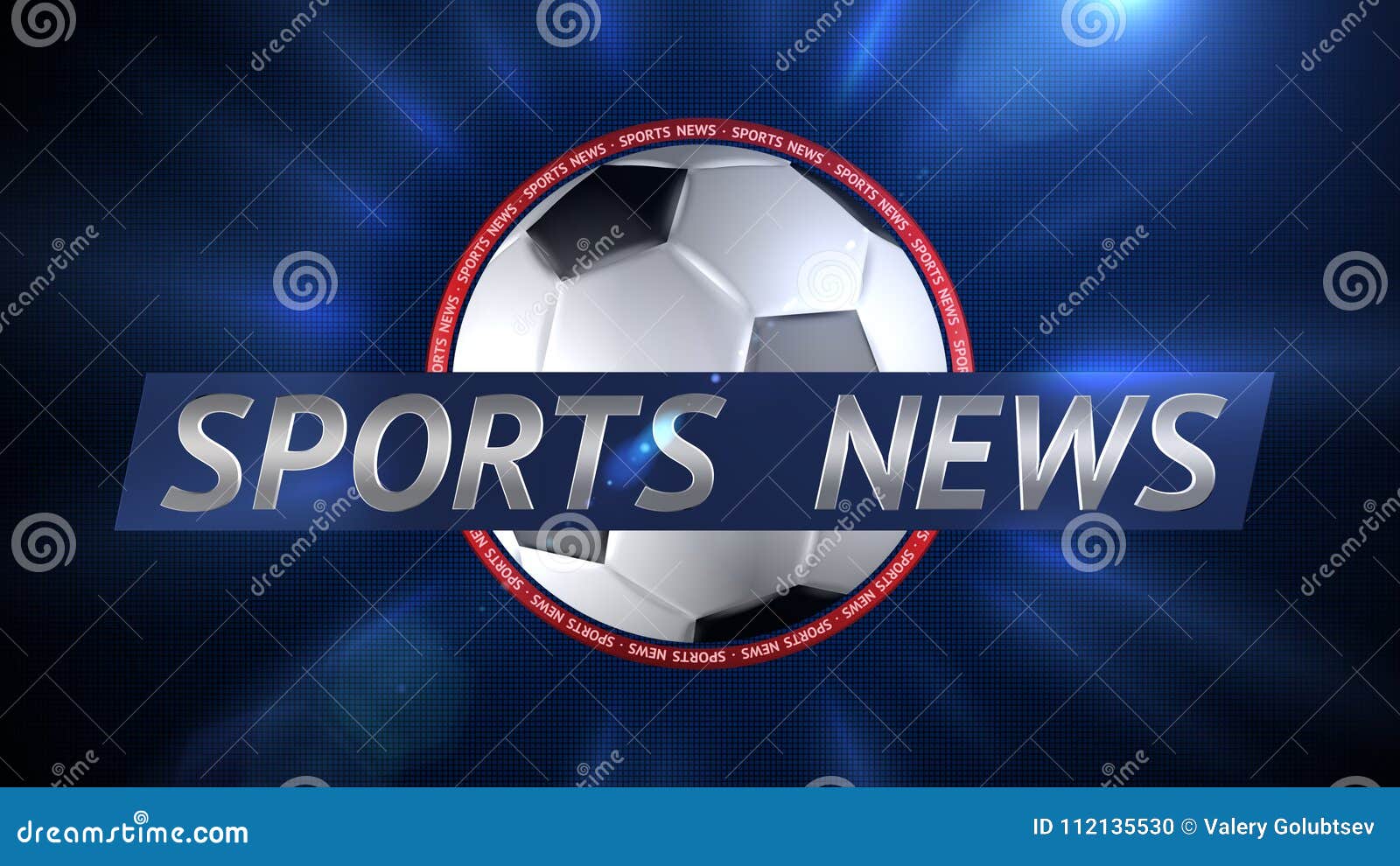 Sports News Football Title Background Plate Stock Illustration -  Illustration of finance, reportage: 112135530